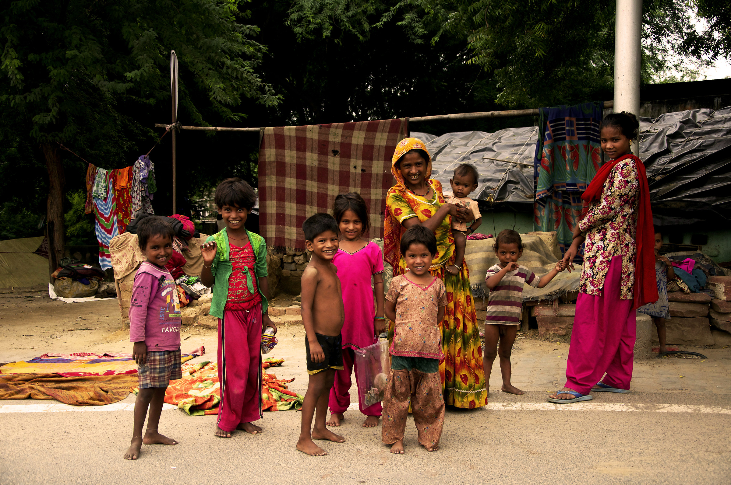Famiglia incontrata per le strade dell'india....