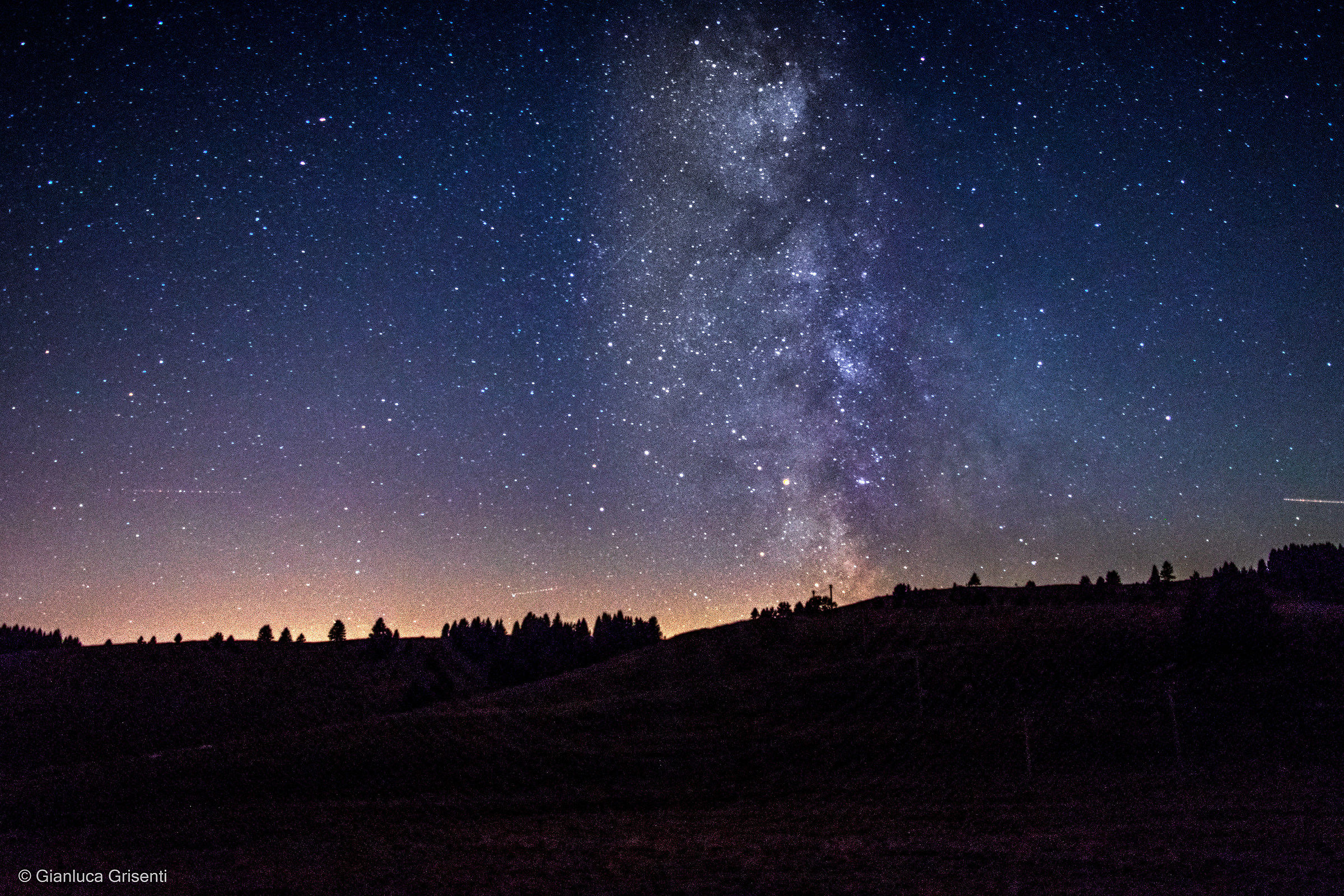 Via Lattea sull'altopiano