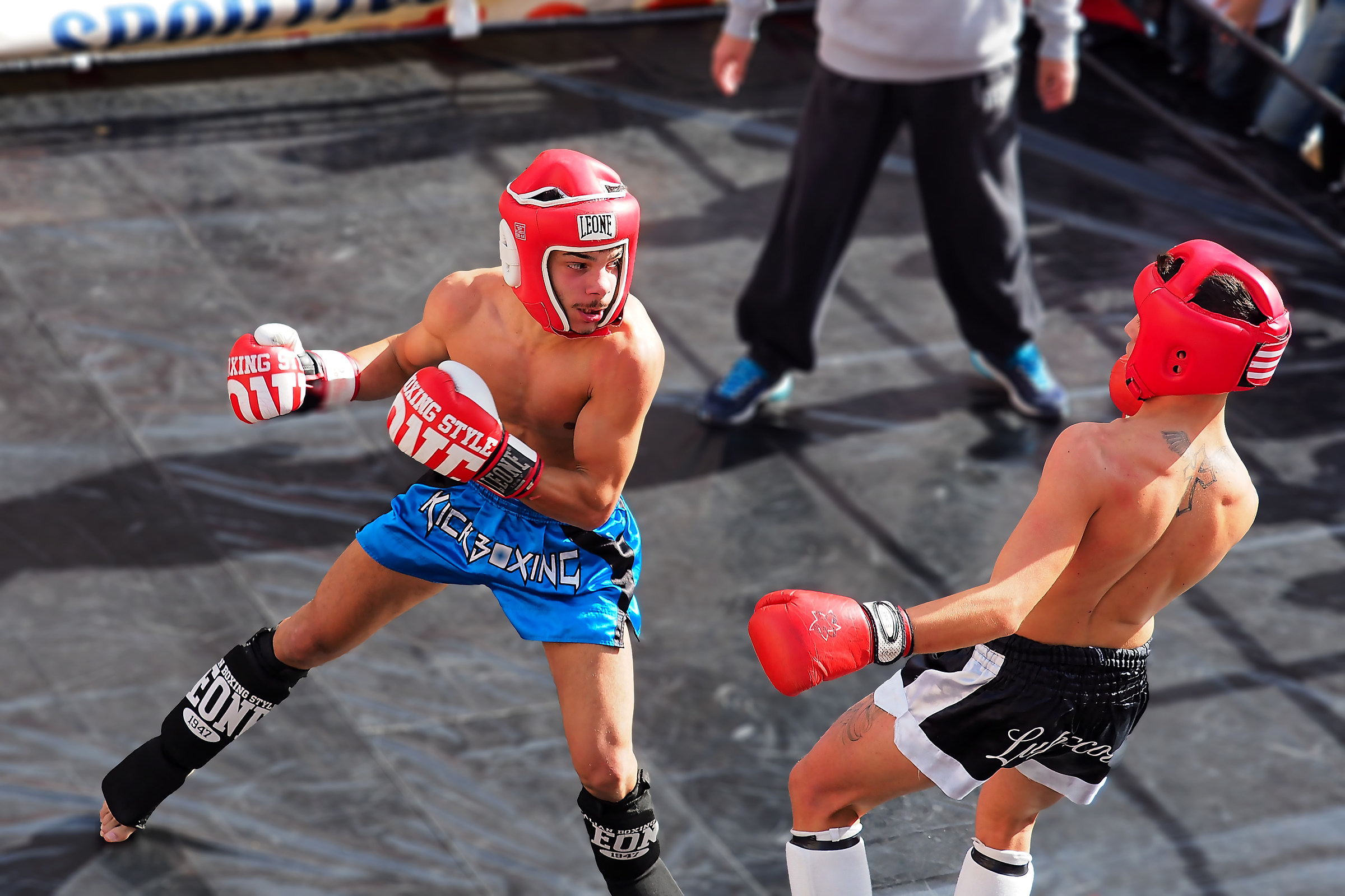 Full-contact hit brought forcefully