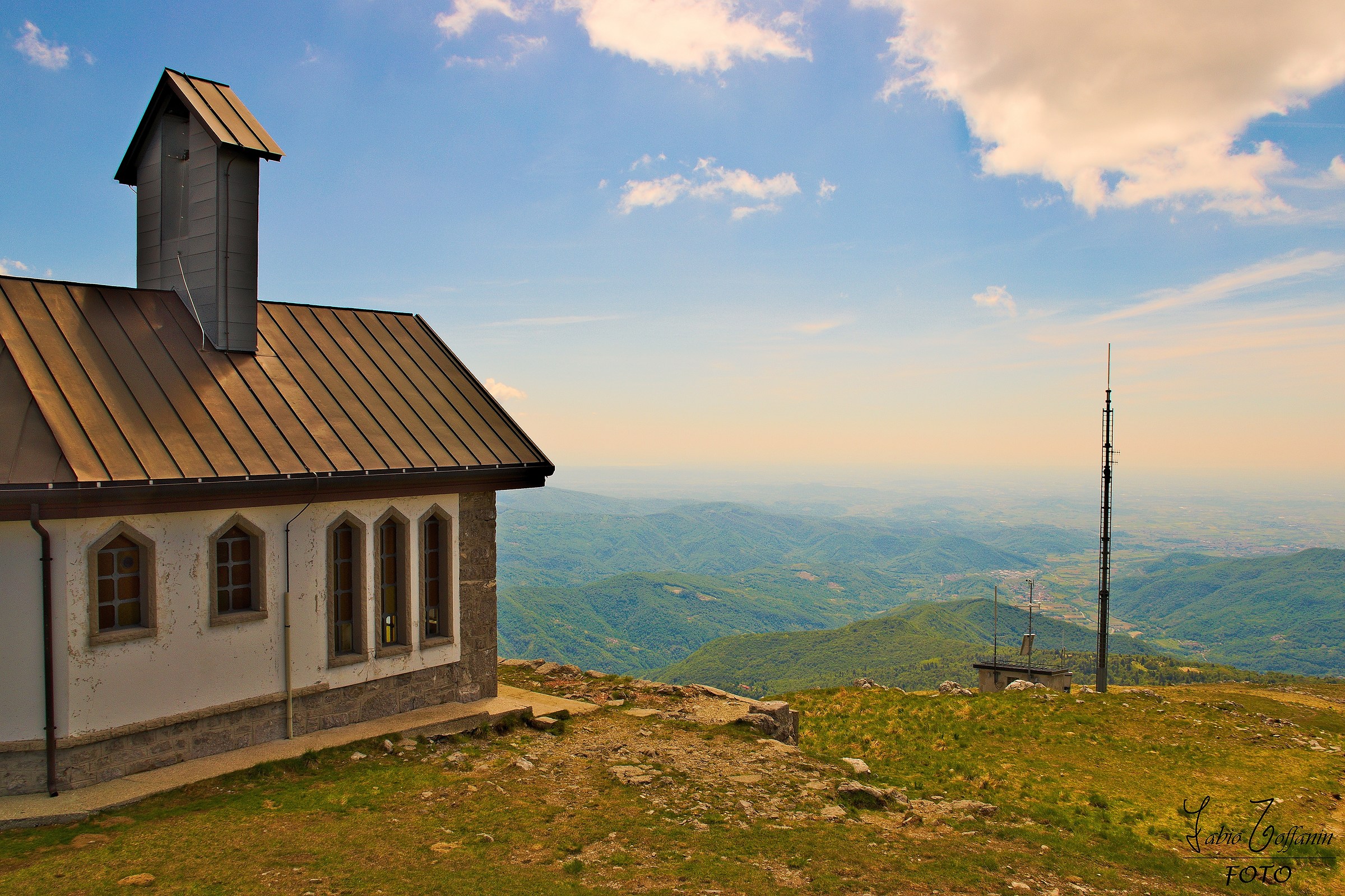 The top of Mount Matajur. M. 1641 - Province of Udine