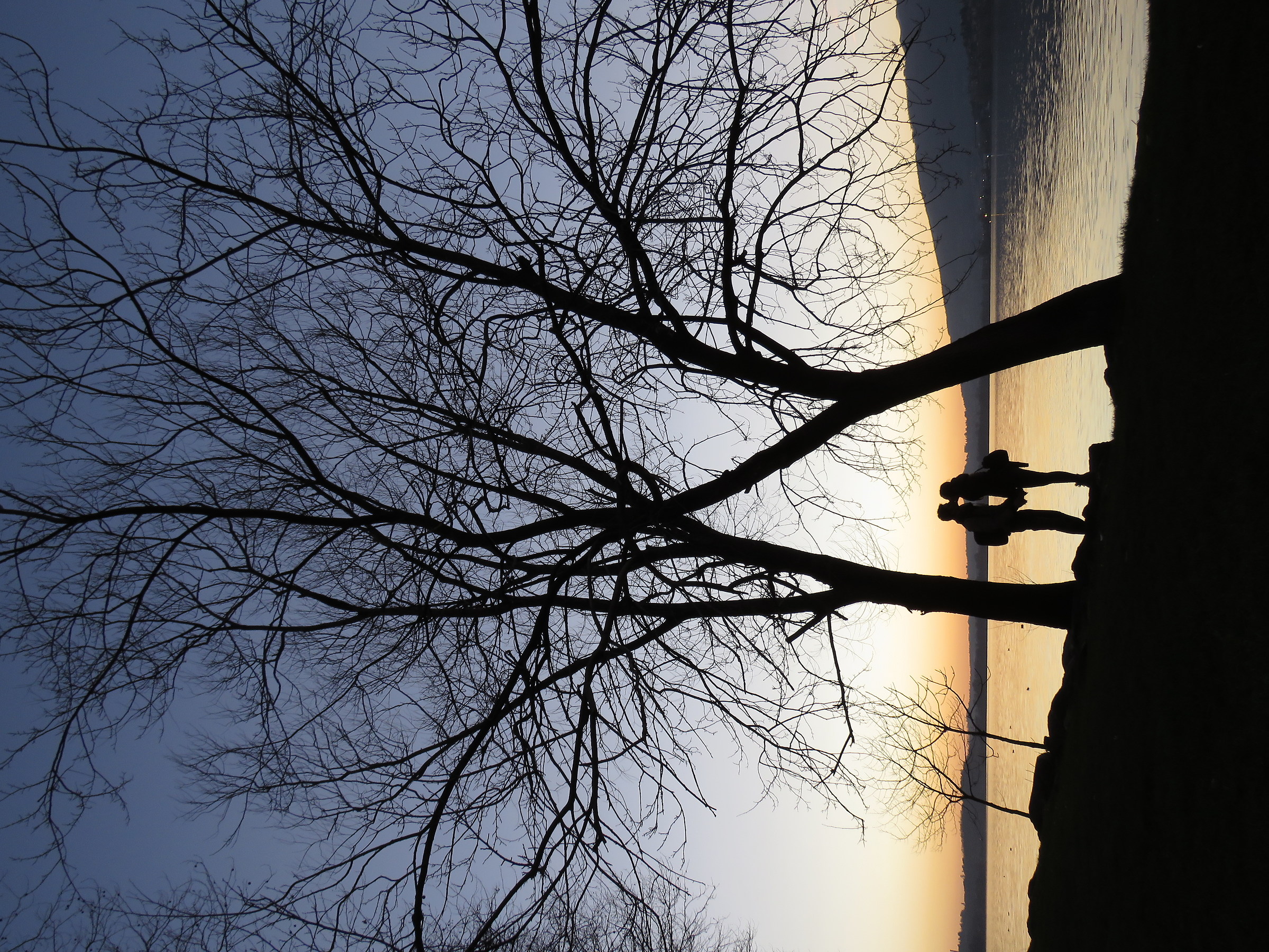 tramonto sul lago di Pusiano