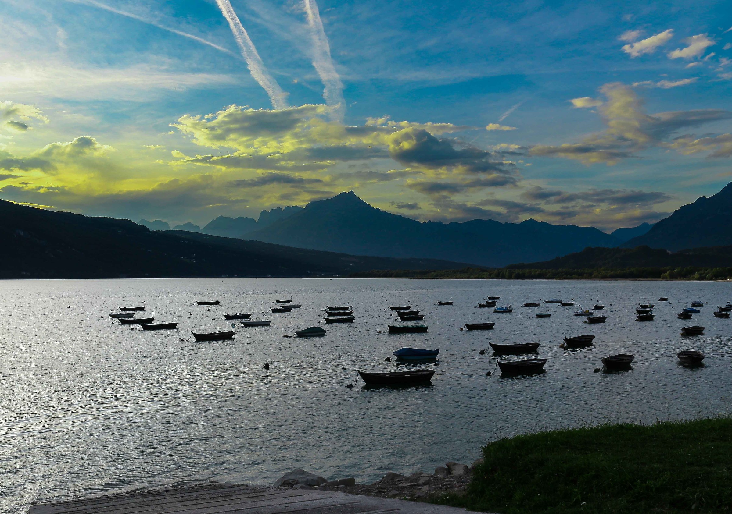 Sunset on Lake Santa Croce