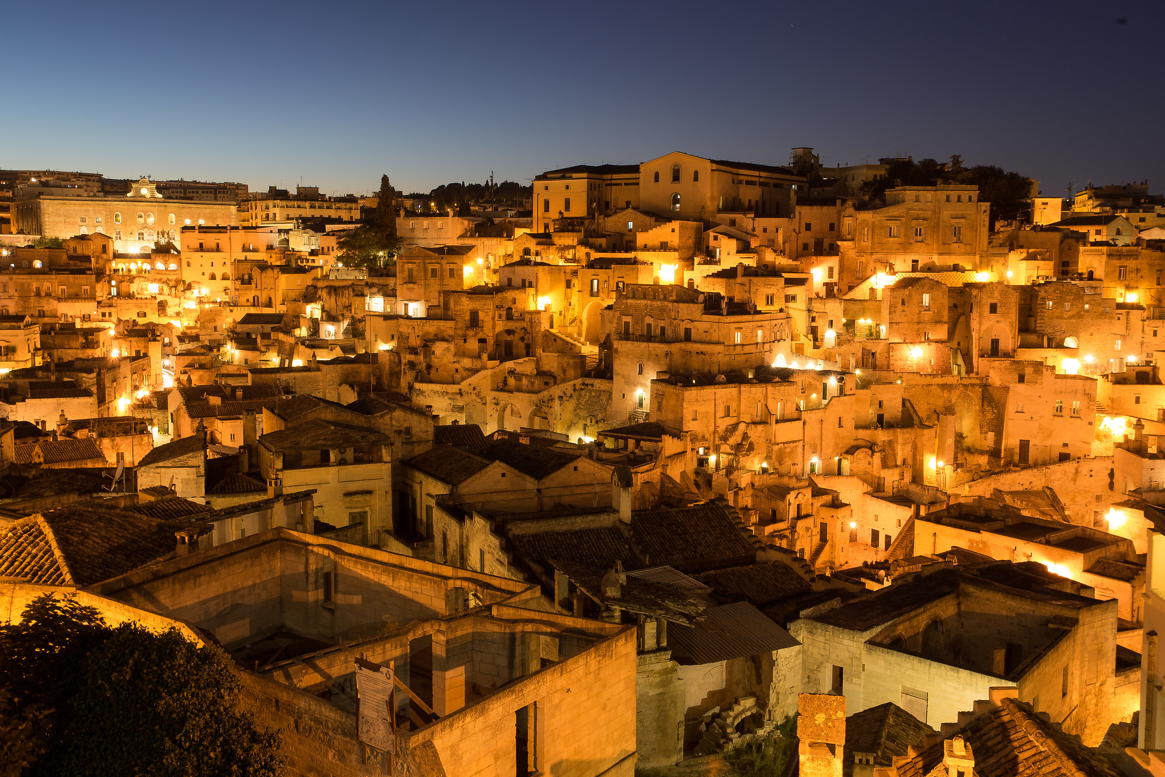 Sassi of Matera by night