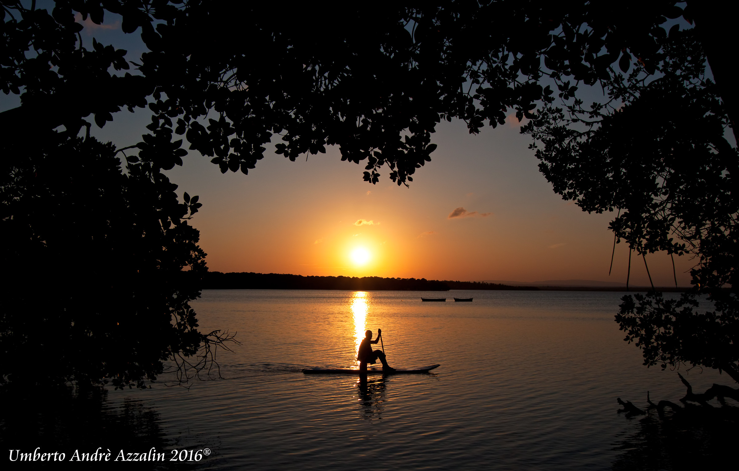 sunset canoe