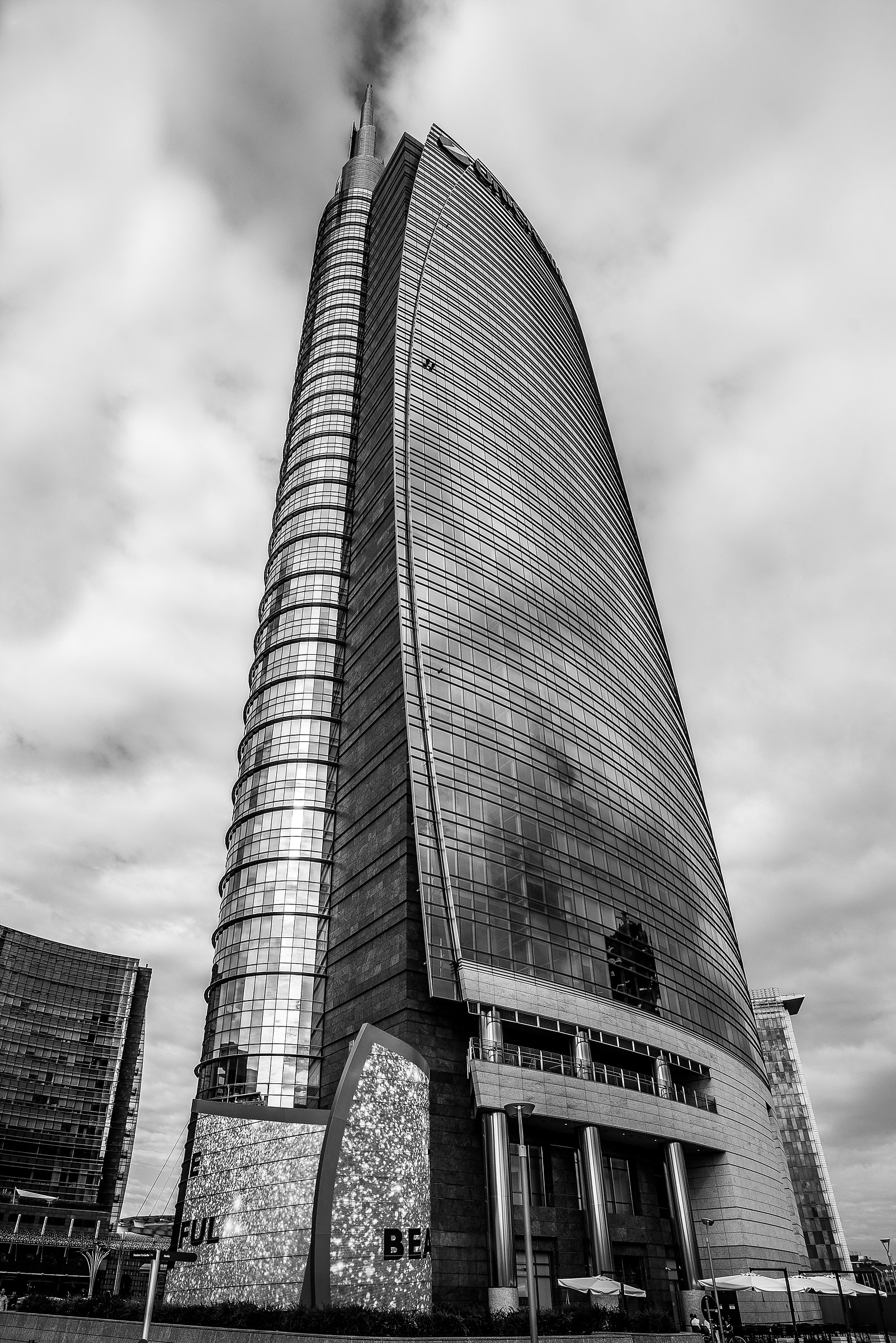 smoke of the building