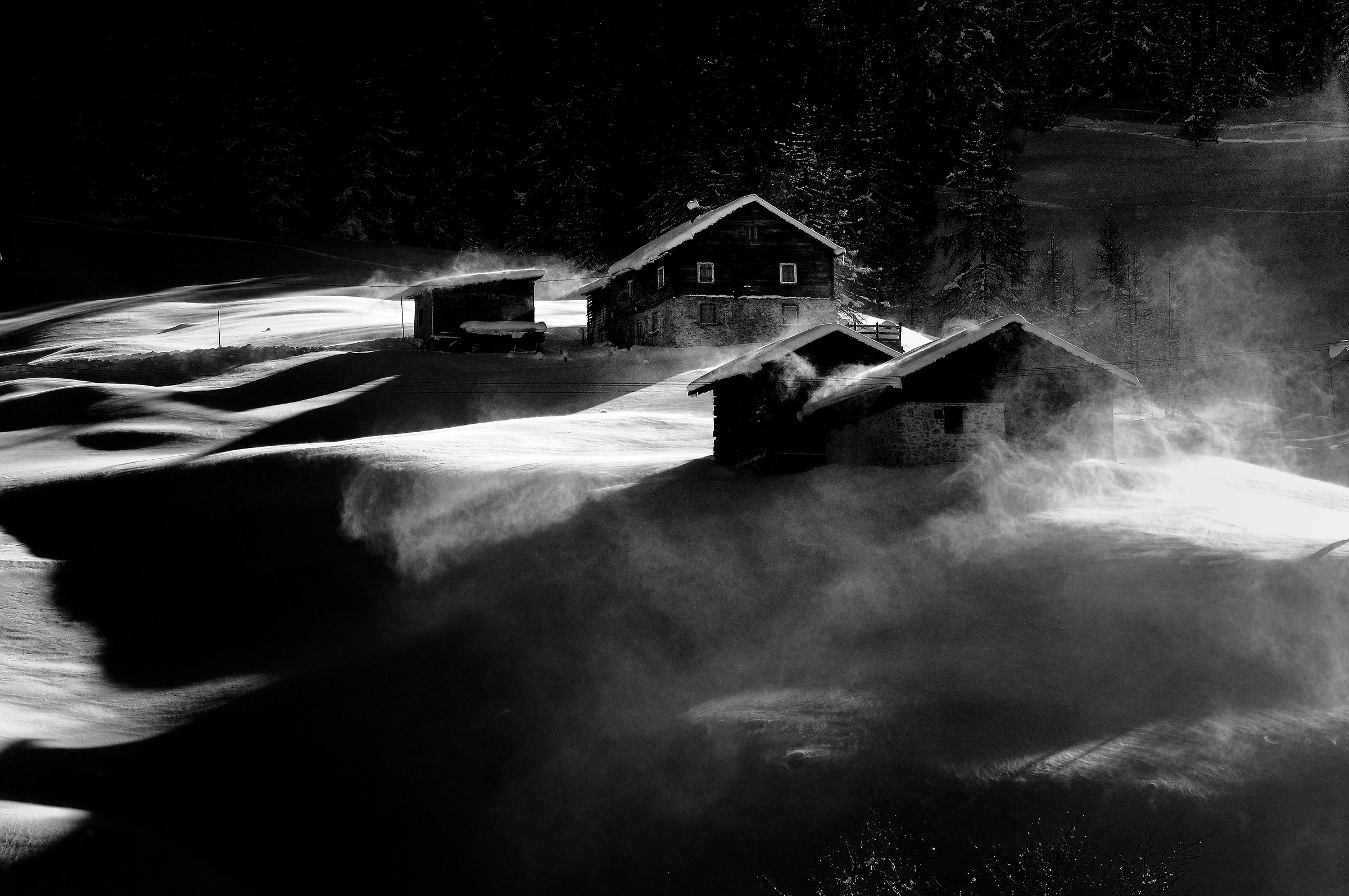 Awakening on the huts