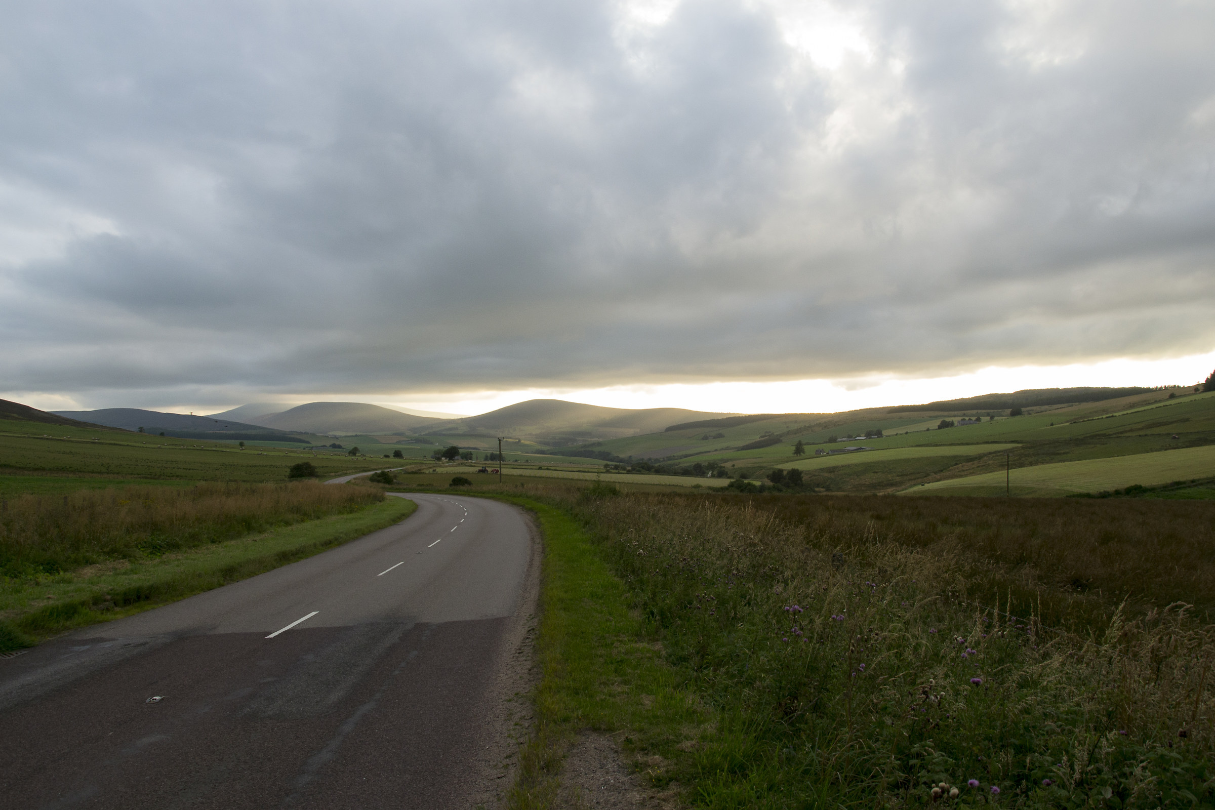 The sun sets in the Moray