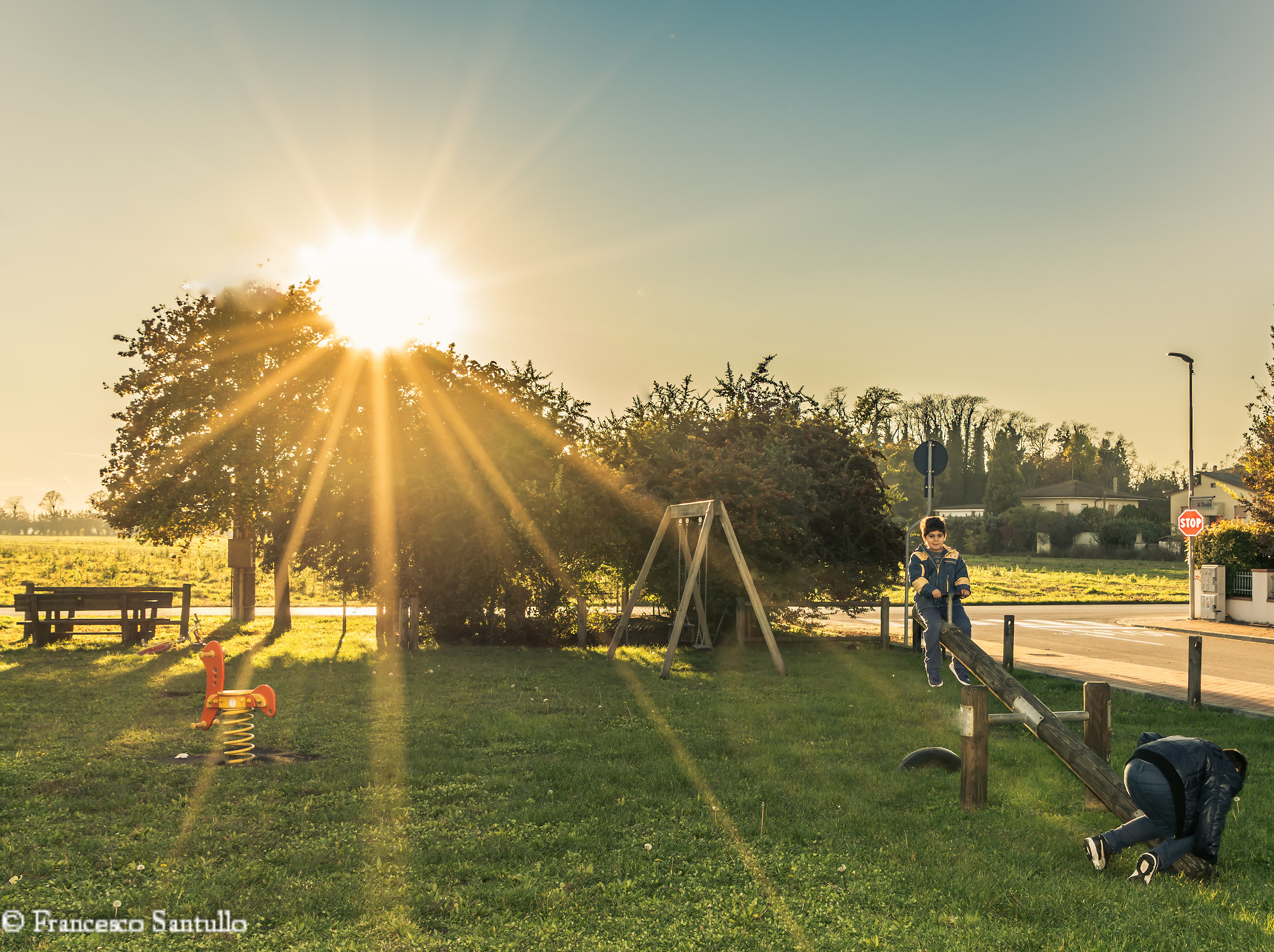in the balance carousel in backlight