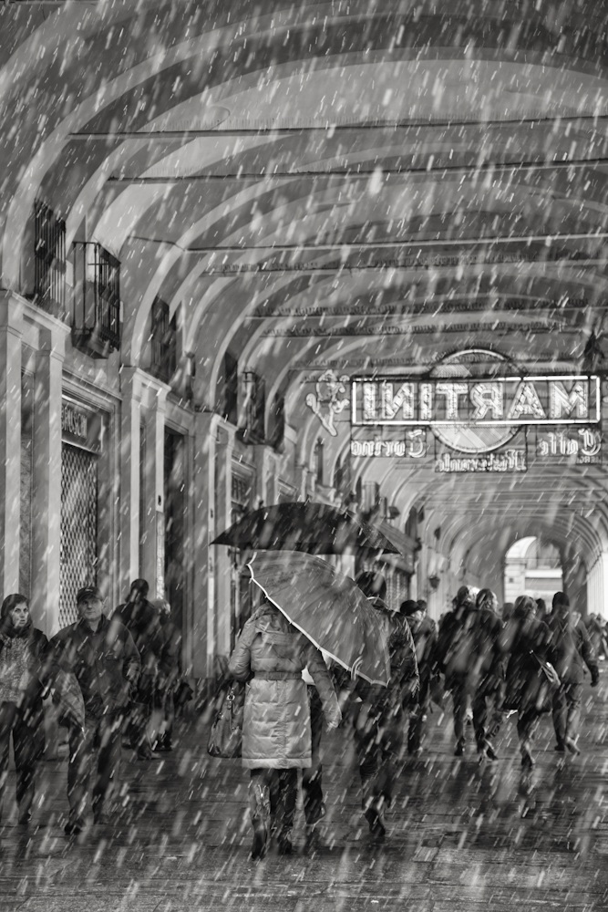 shopping in the snow