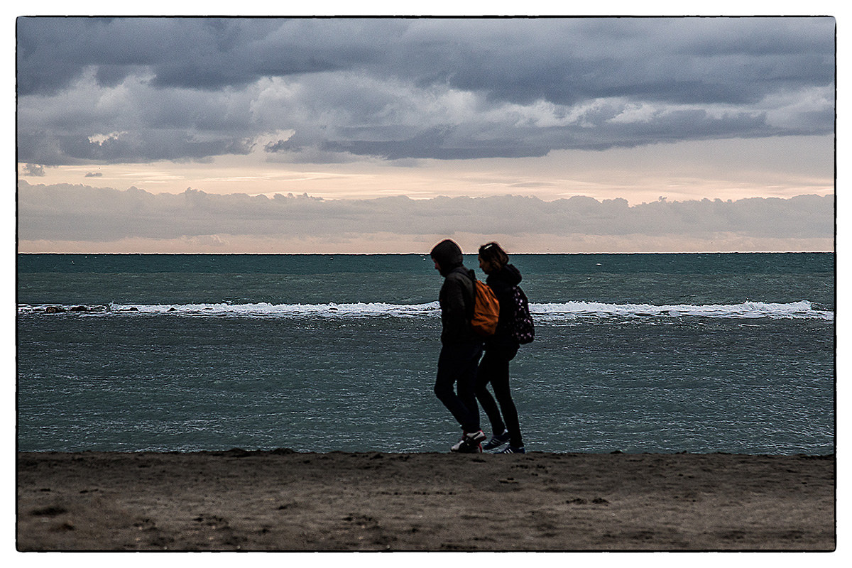 Two of us and the winter sea