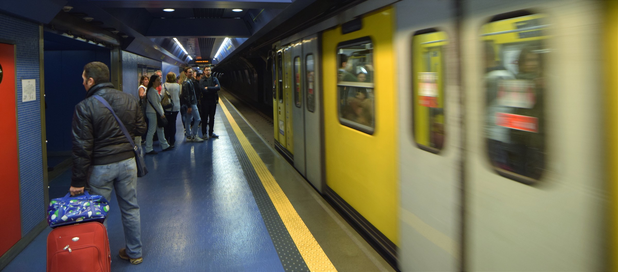 Panning at the station