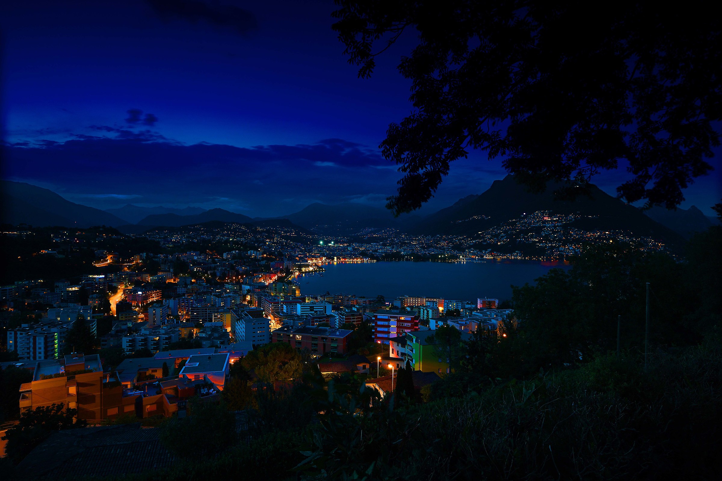 Lugano at night