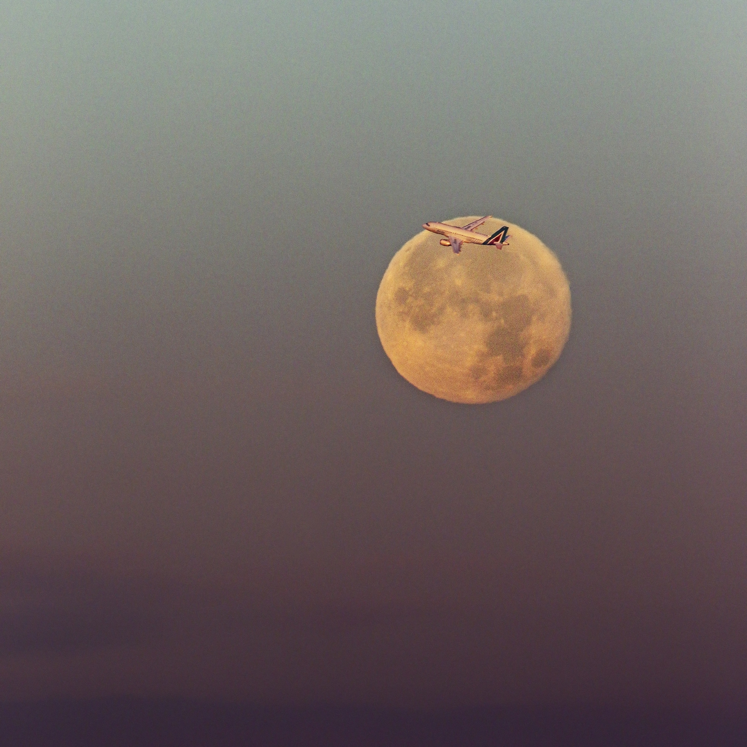 Moon at sunset