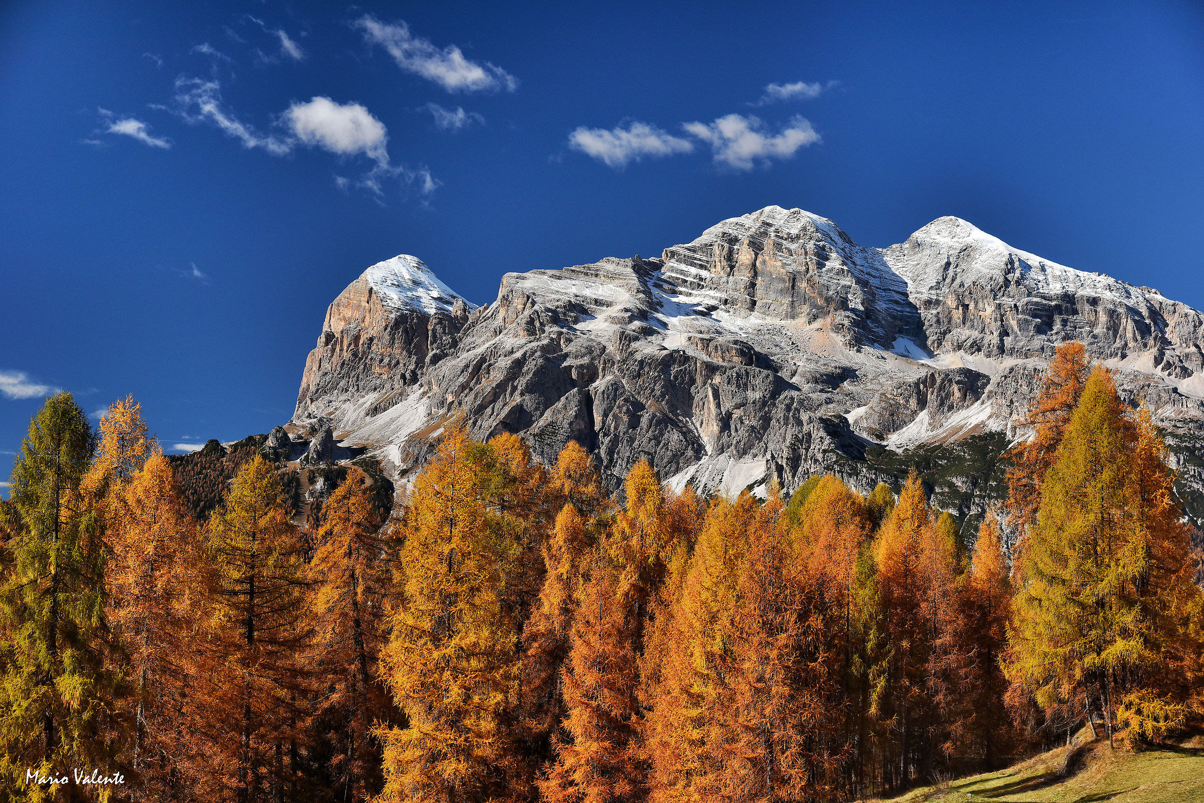 Prima neve sulle Tofane
