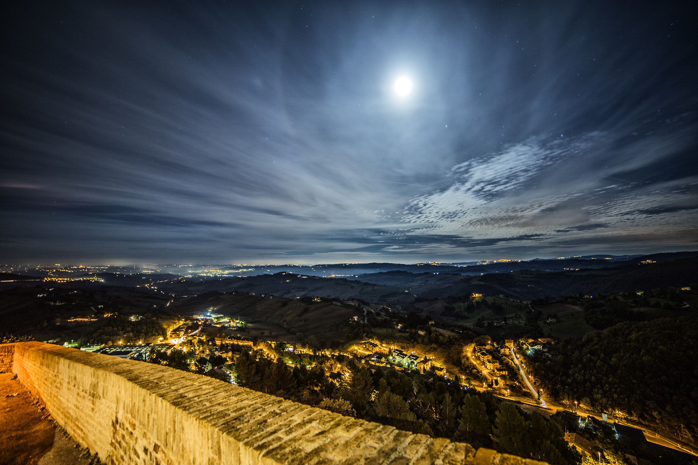 Night view from Arcevia