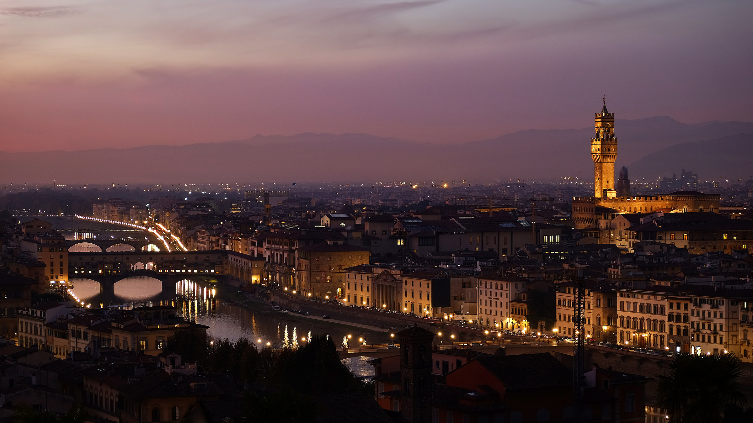 Florence - sunset over the city