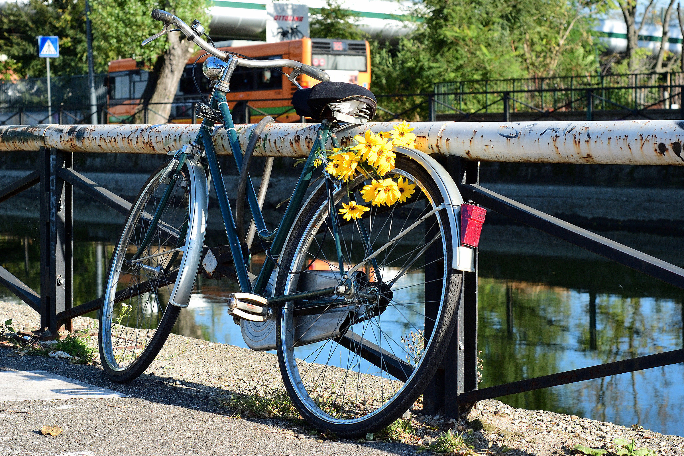 Bicicletta sul Naviglio