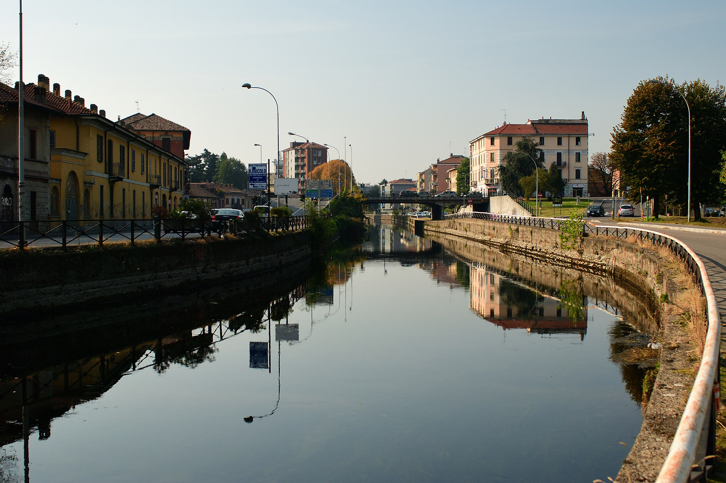 The canal in the center