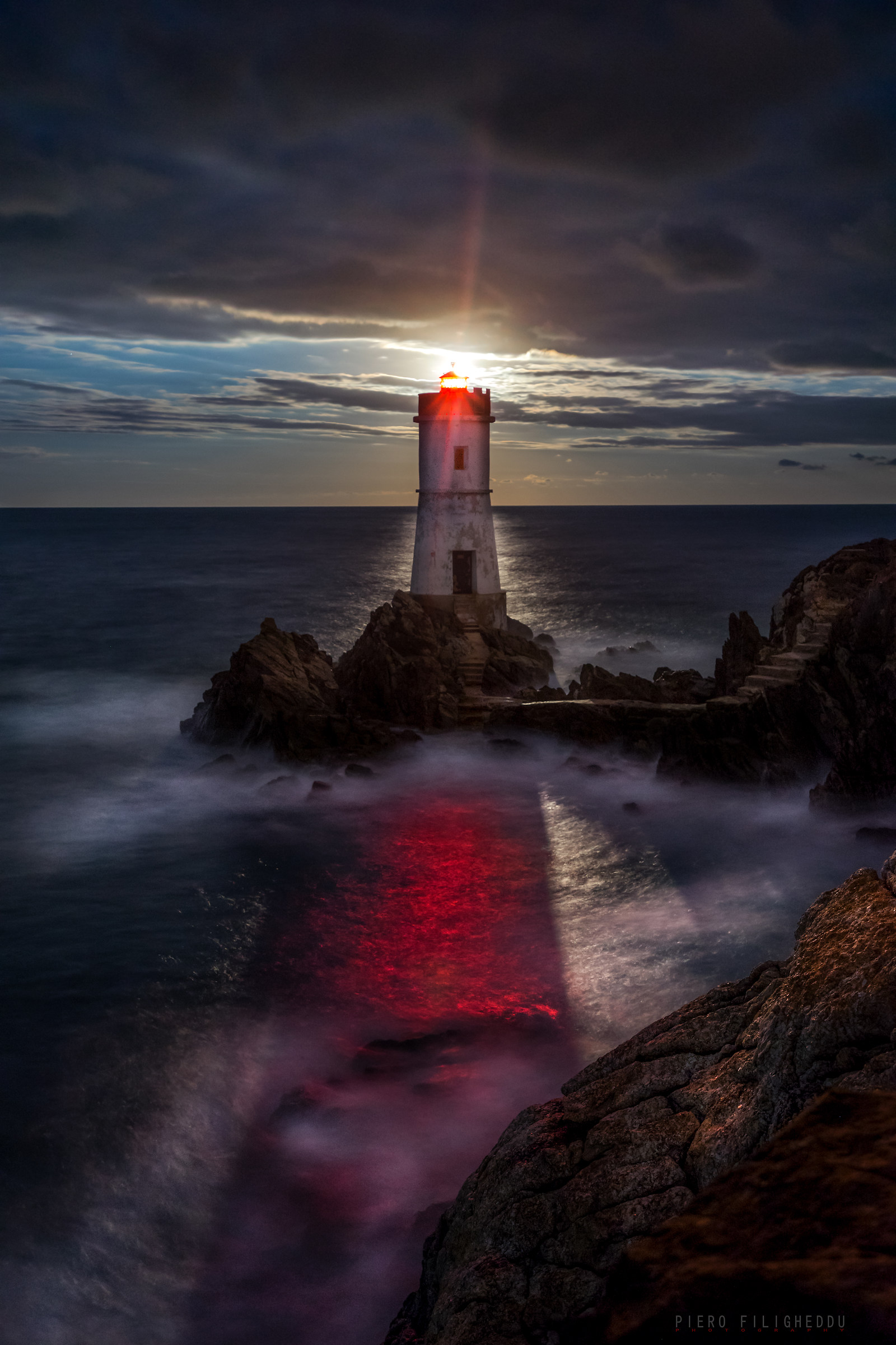 Capo Ferro on moonrise