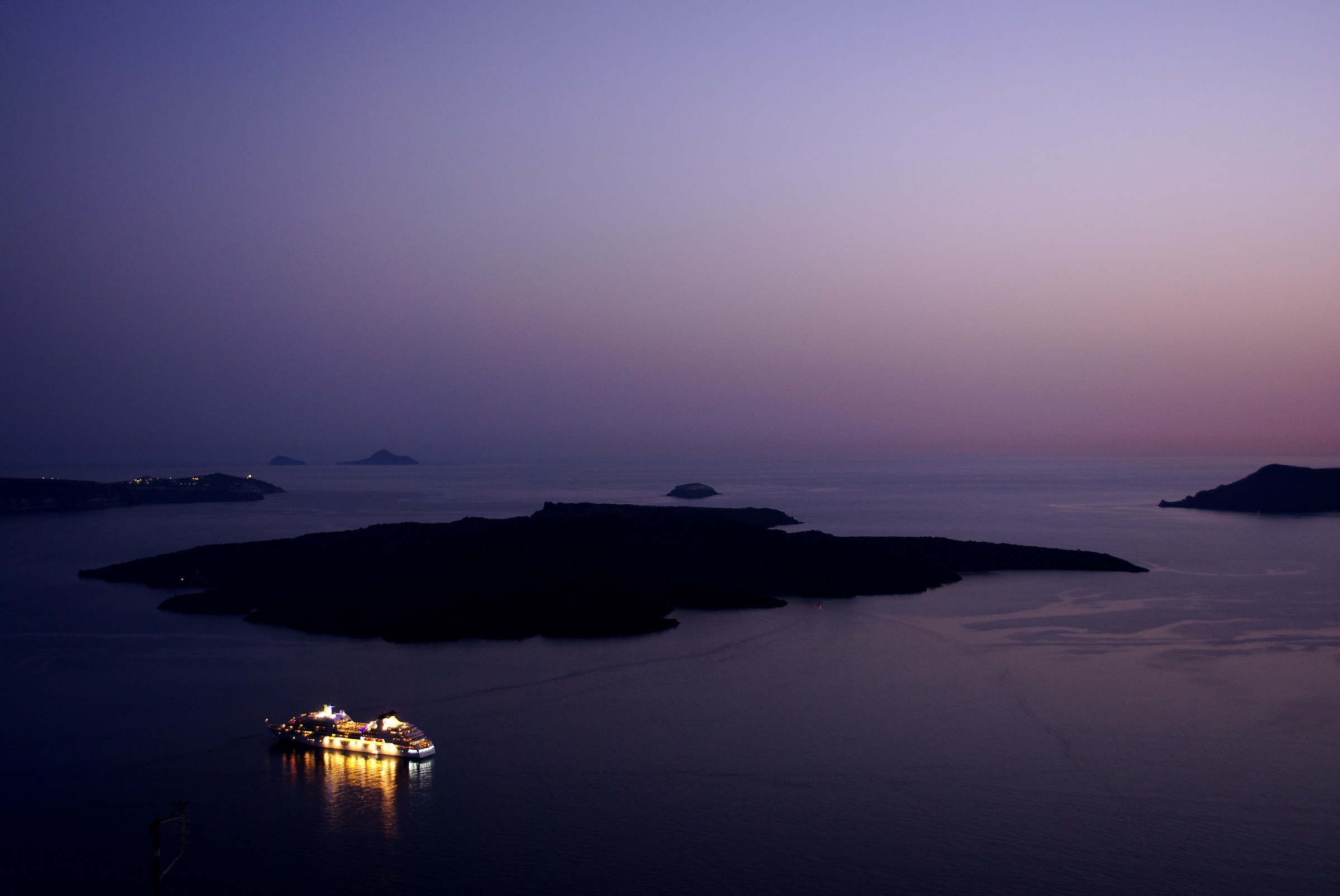 Santorini by night