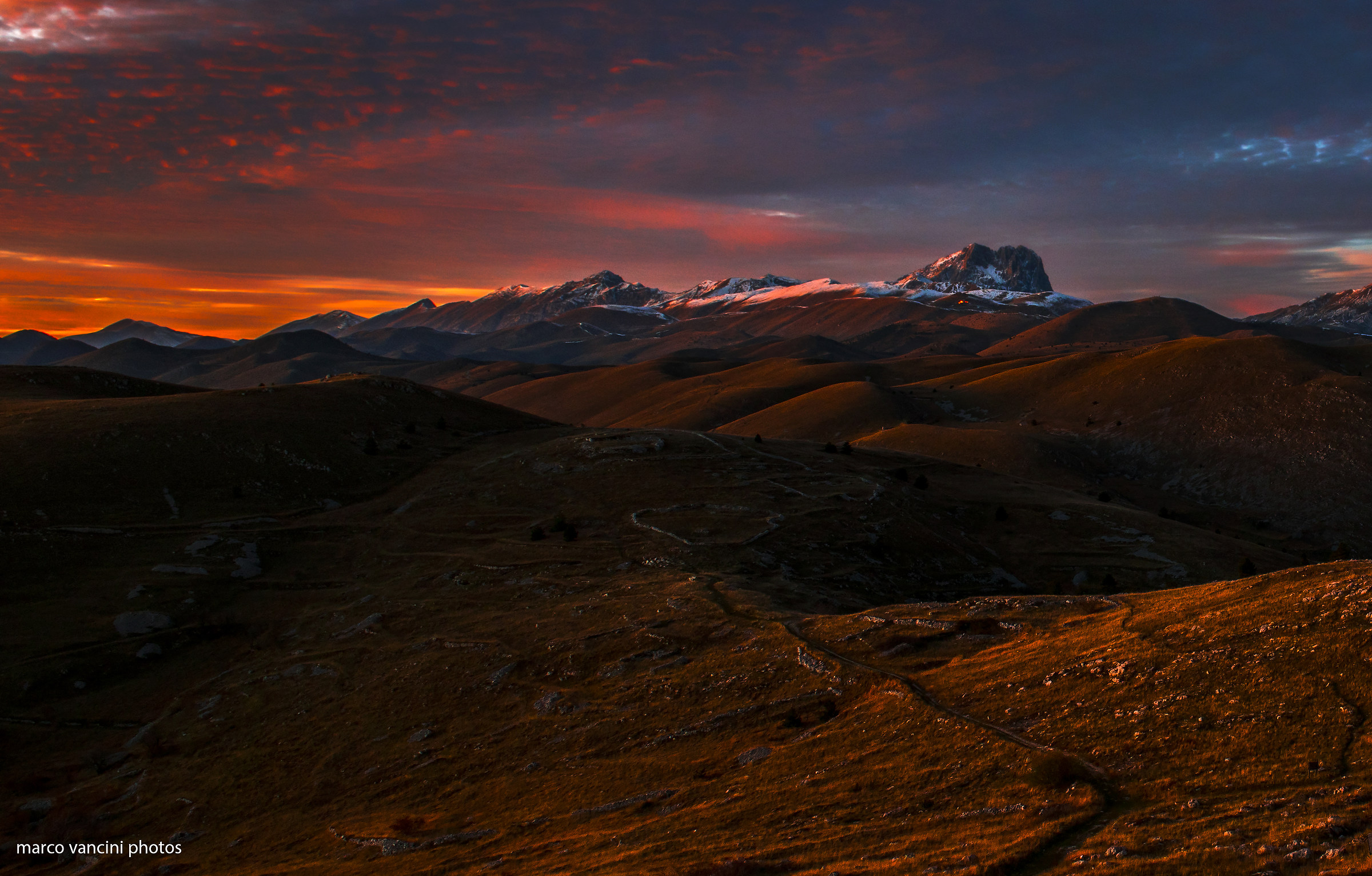 Gran Sasso al tramonto