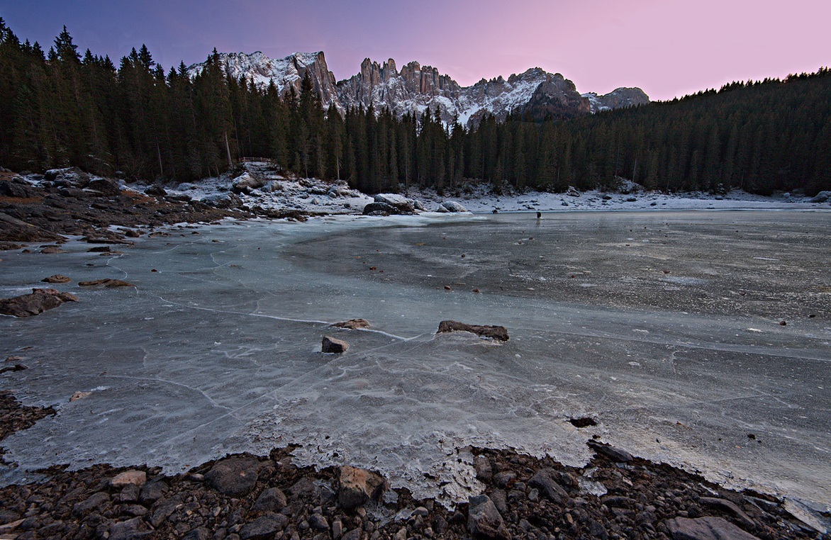 Magenta light over Latemar