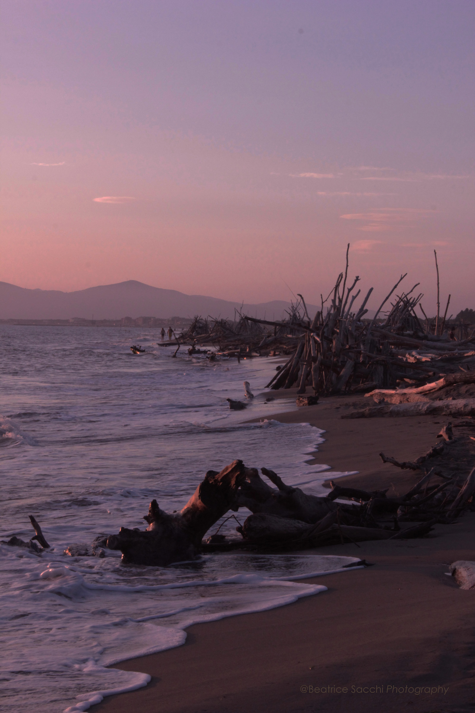 Principina a Mare beach, sunset