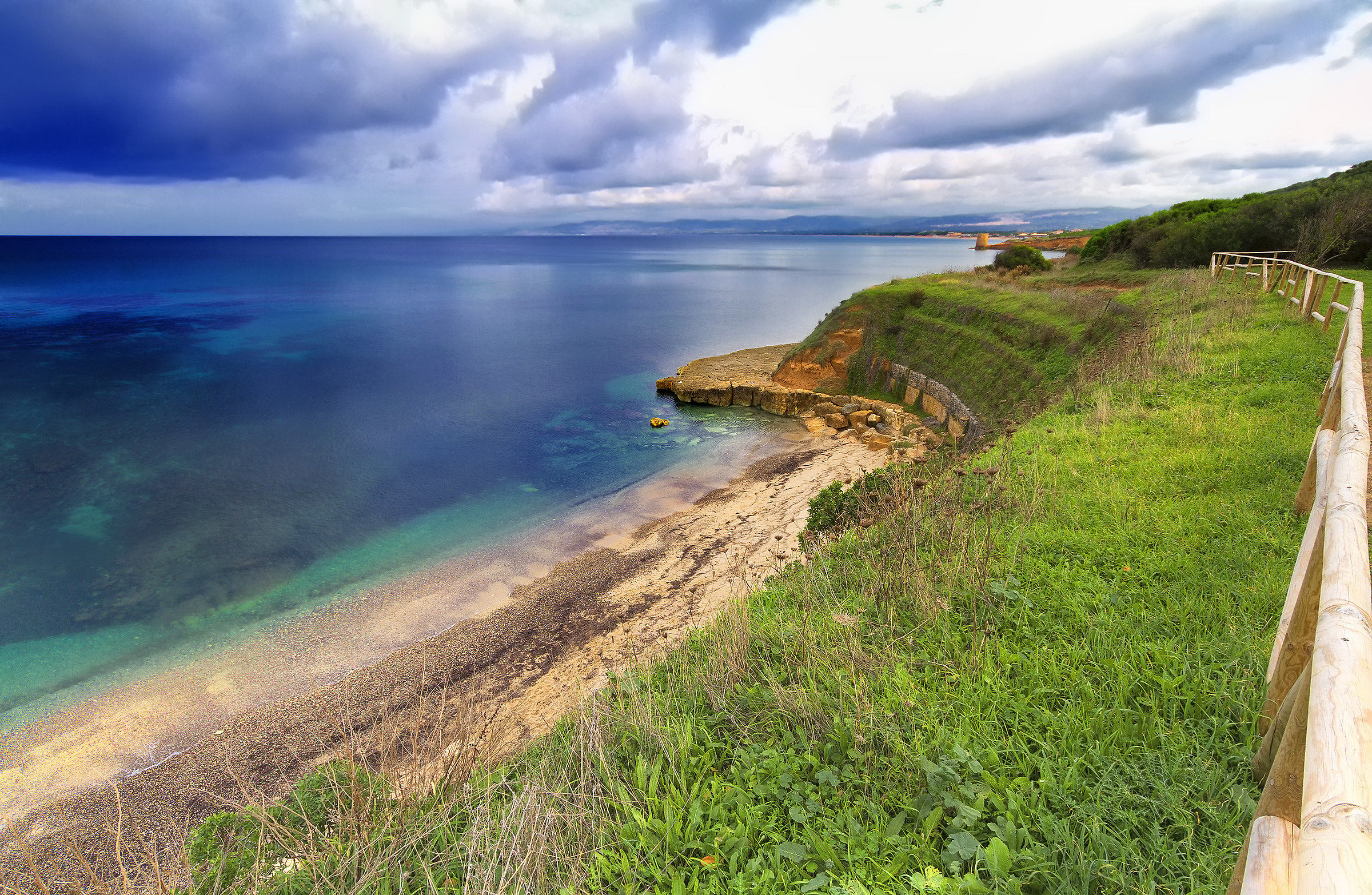 Beach abba currente northern Sardinia