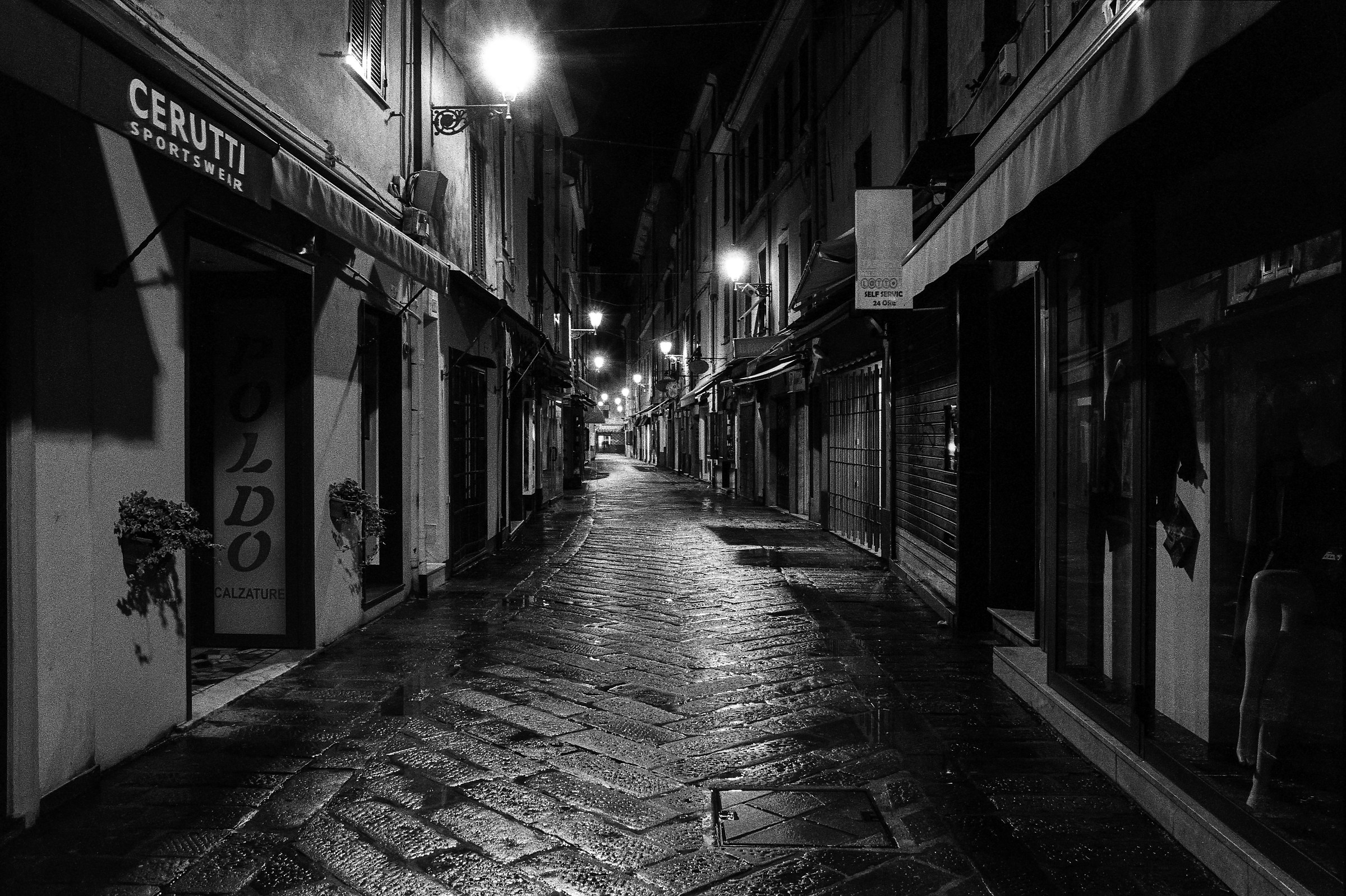 dreary night of November in Alassio