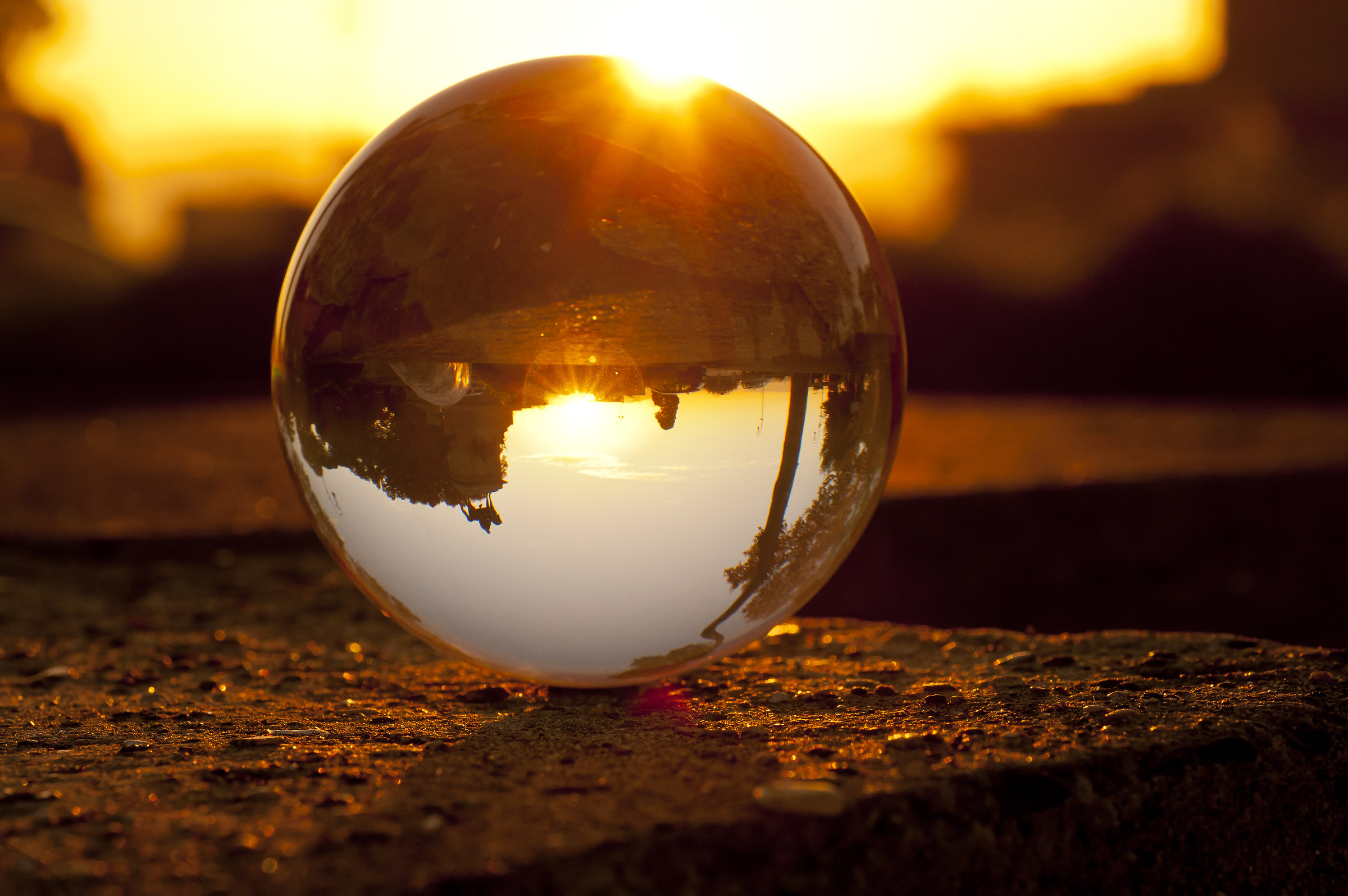 sunrise in a sphere