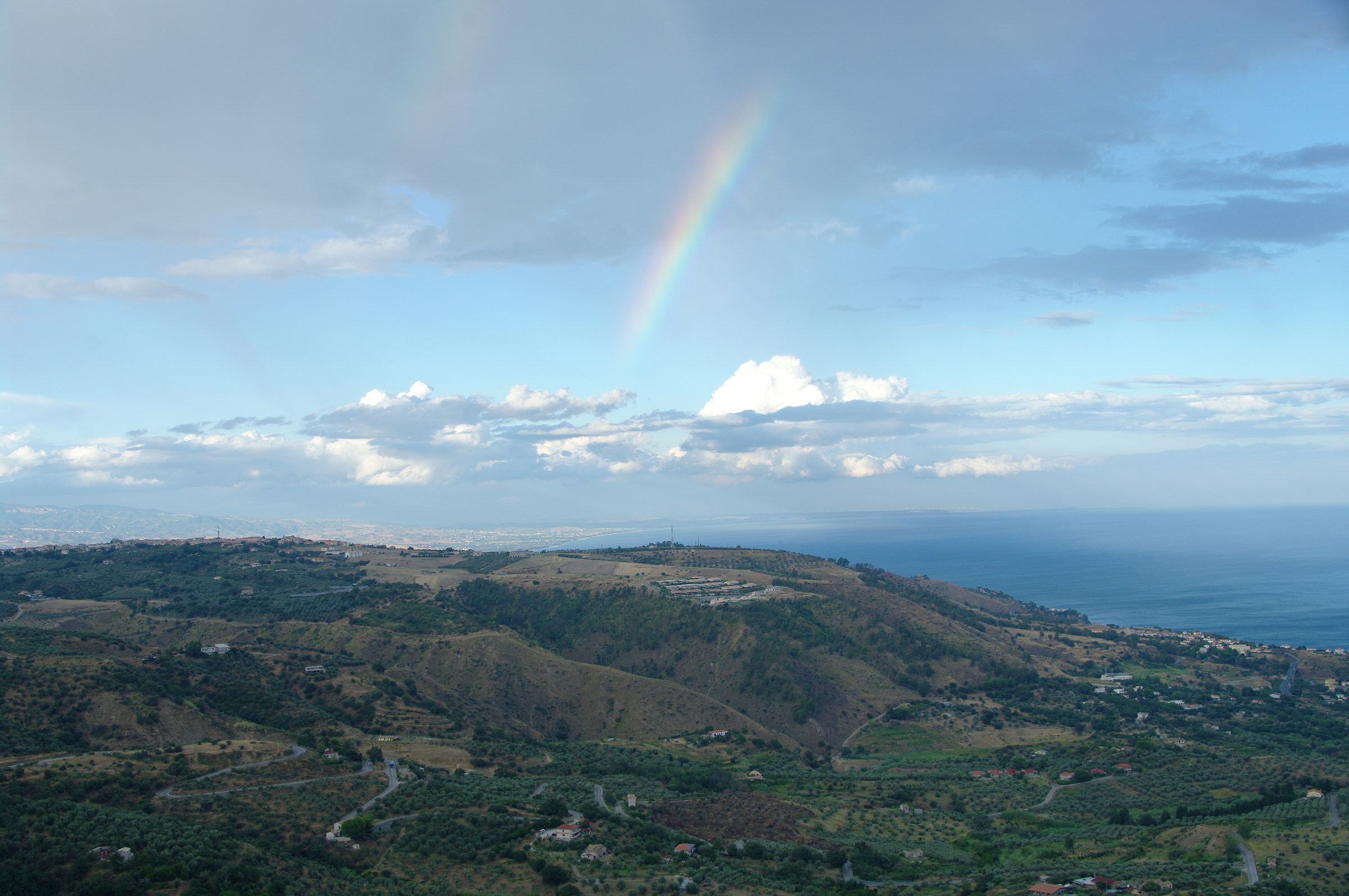 Rainbow in a clear sky
