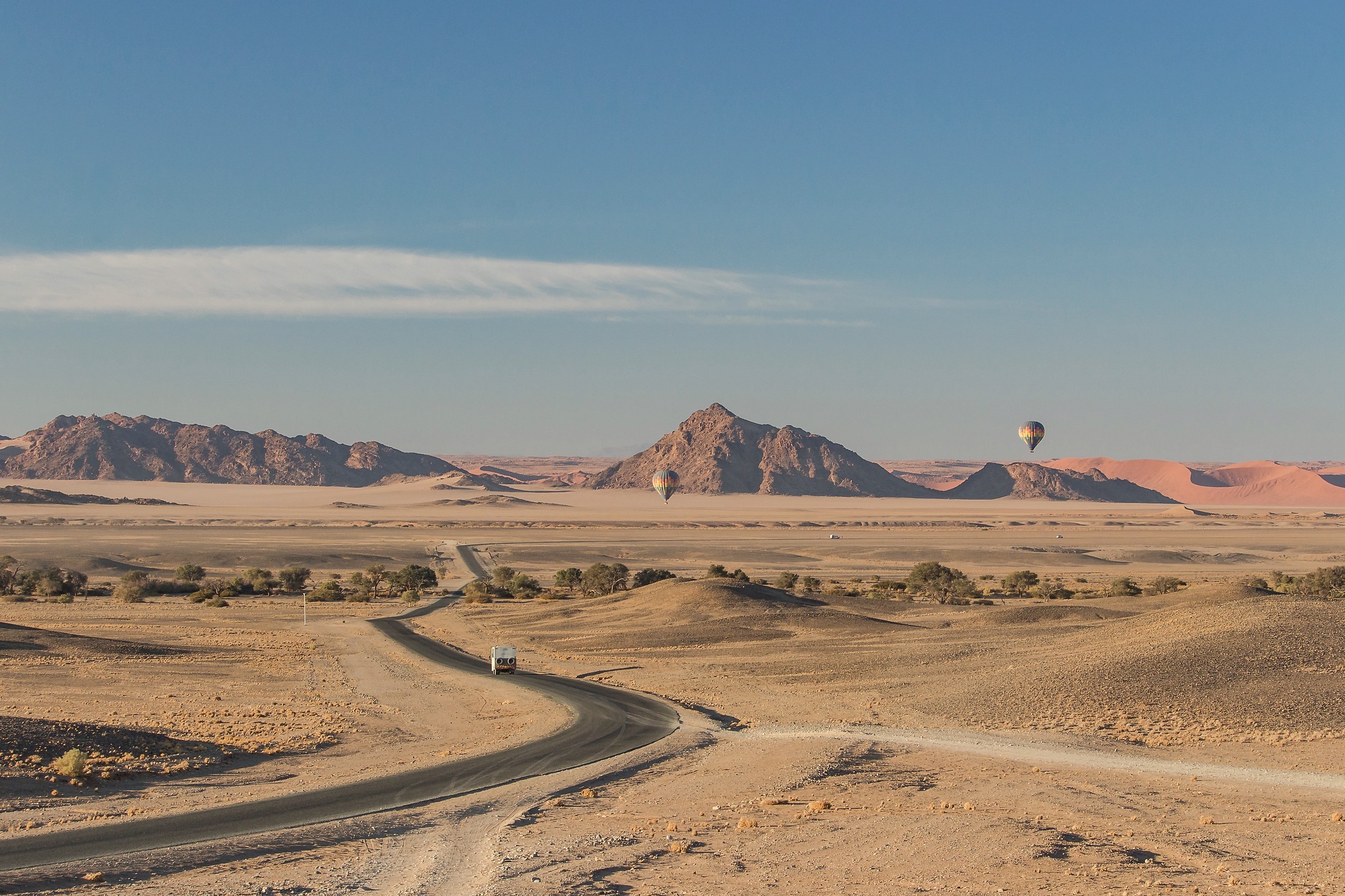 Flying over the dunes