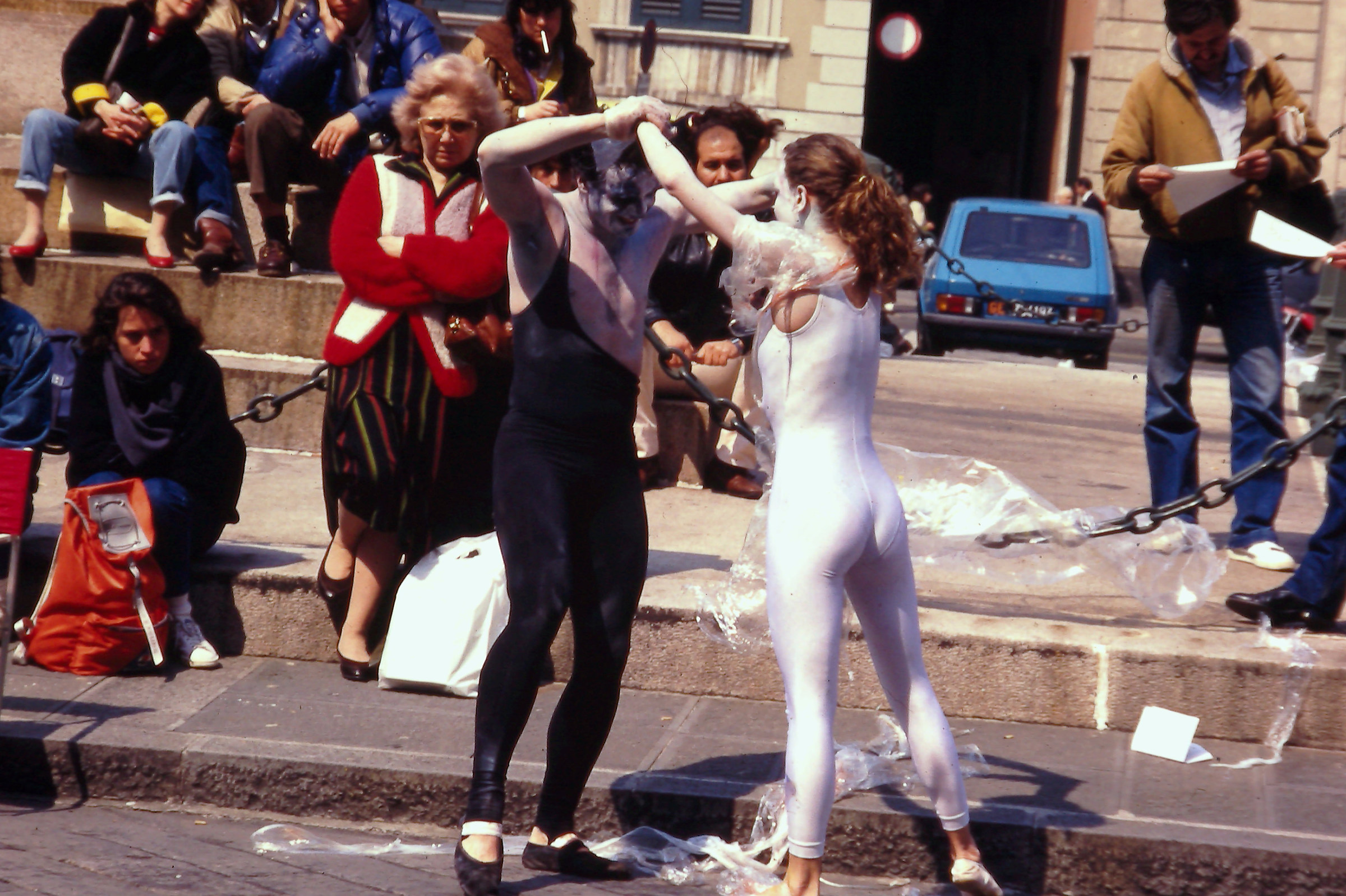 Marina Baldacci and P.Paolo Kos, Dancing in the square, 1984