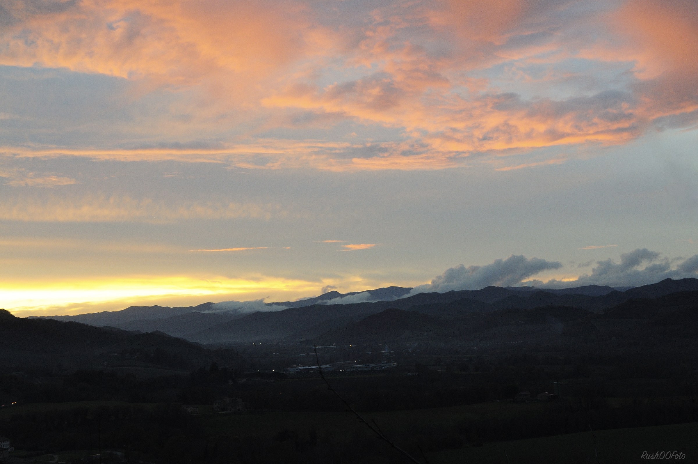 Looking towards the Apennines ...