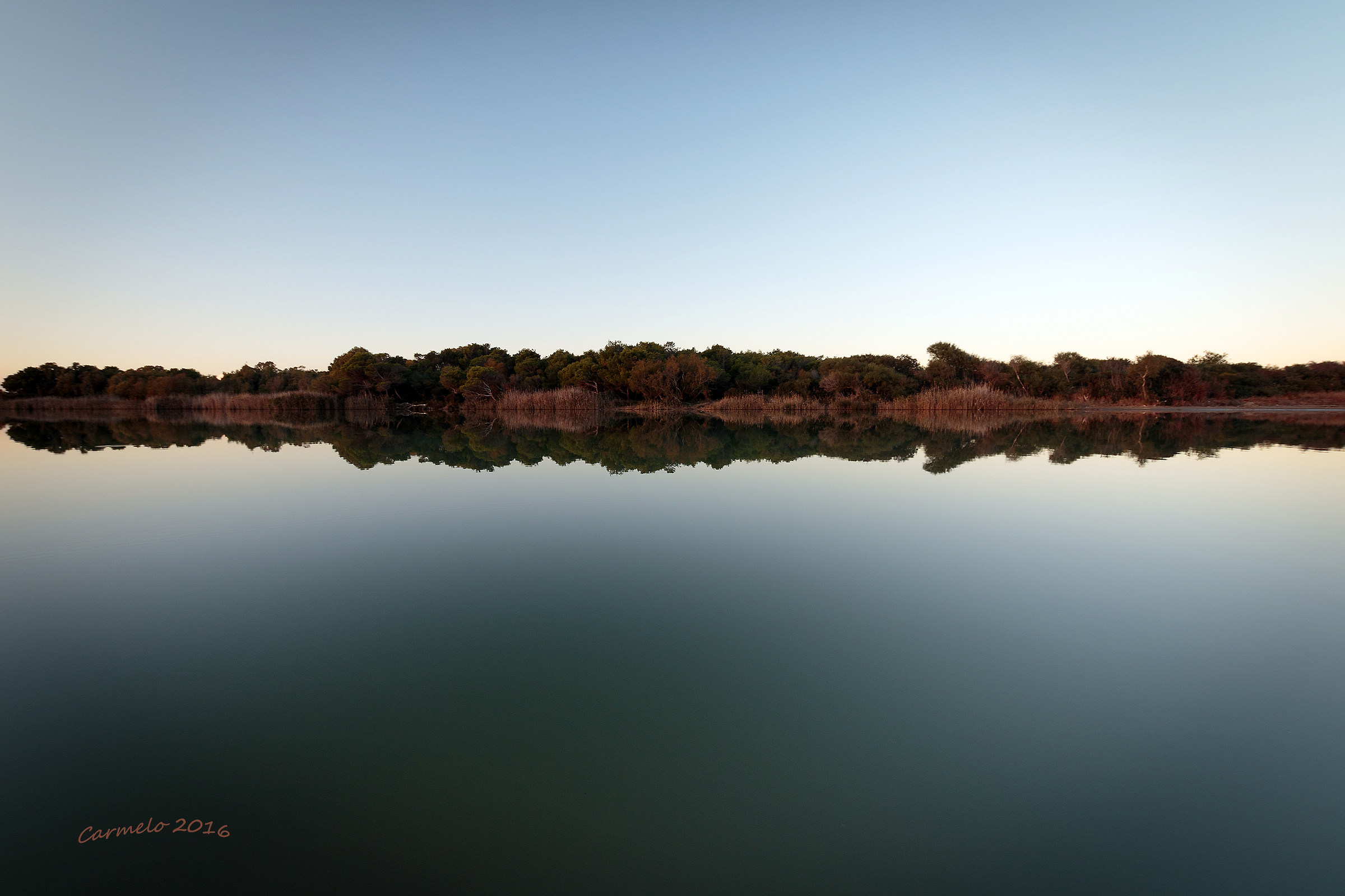 between sky and water