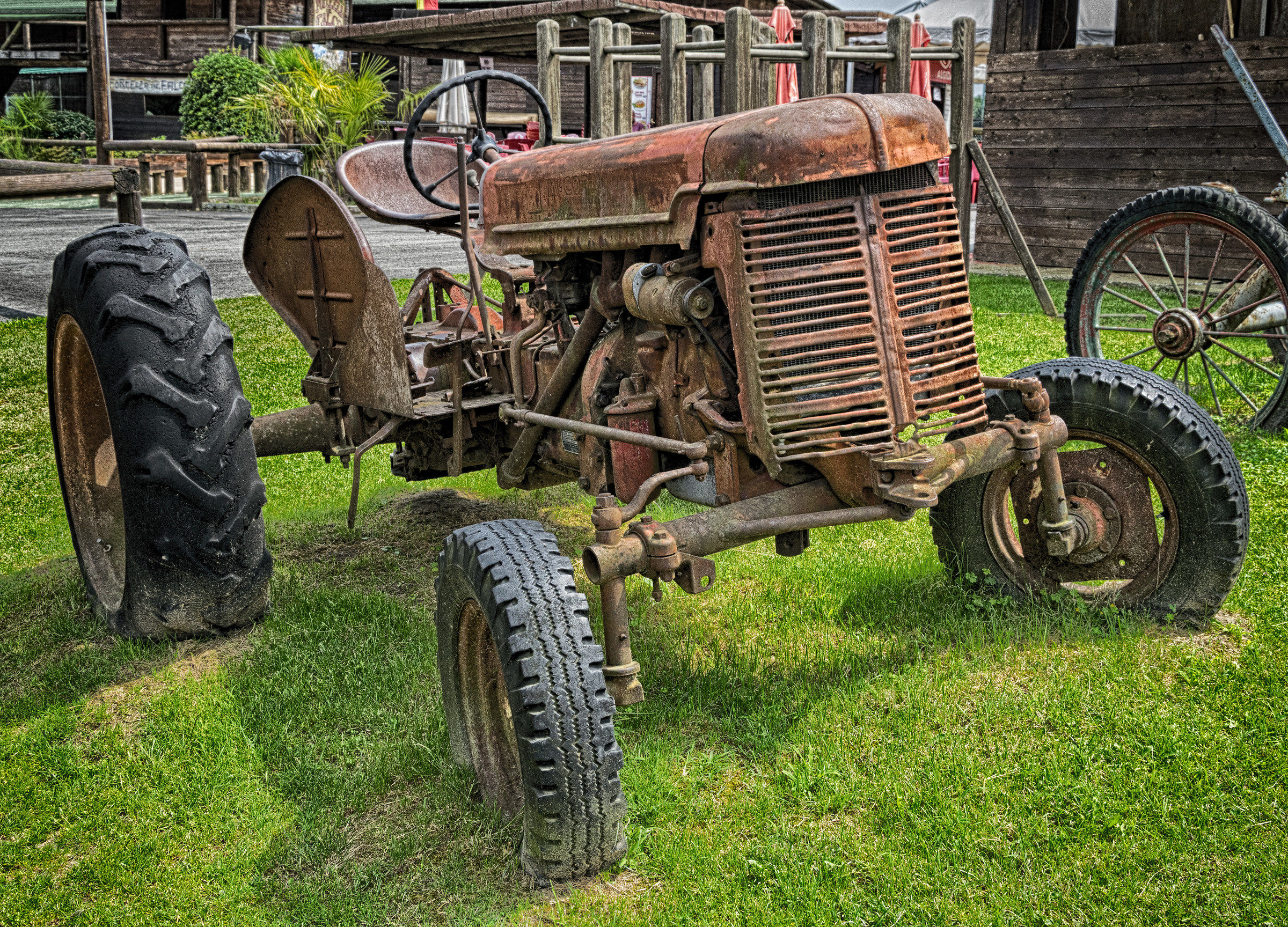 antique tractor