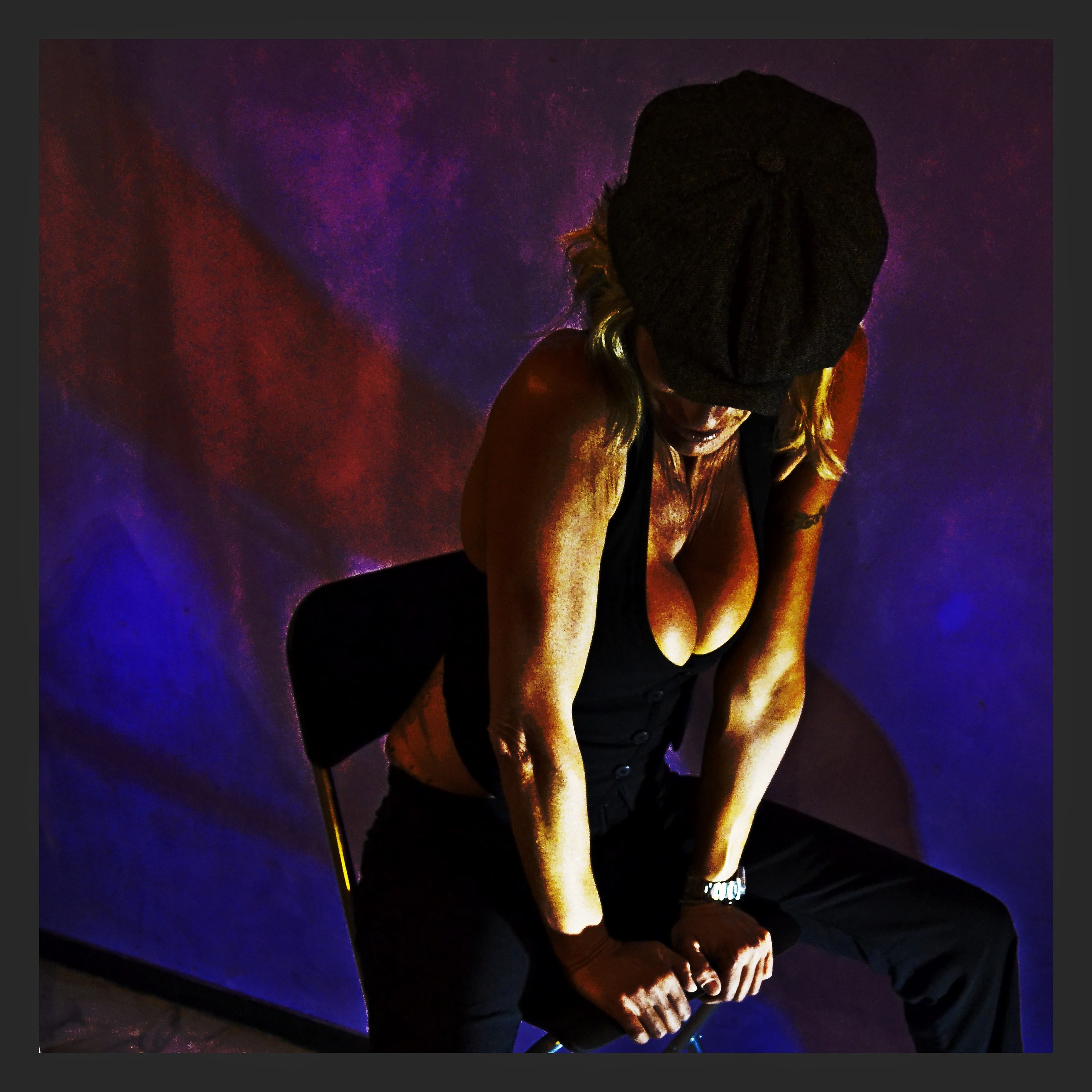 Studio in strong colors.