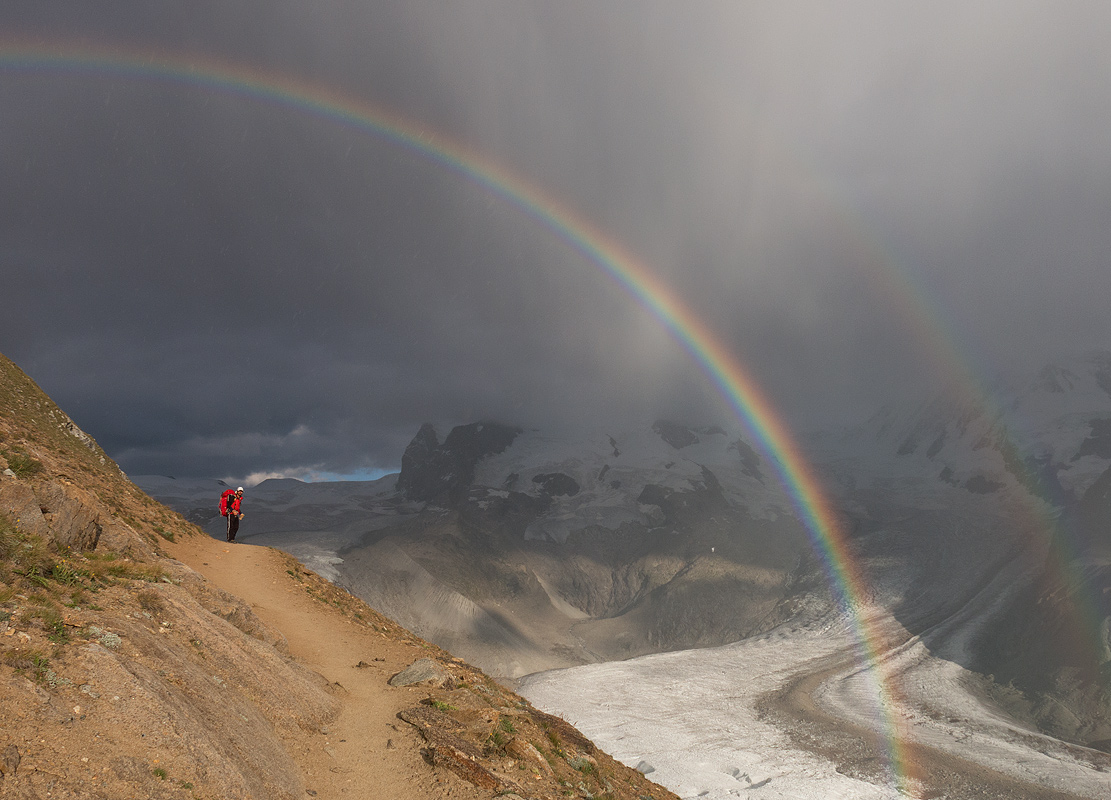 Double rainbow over the Monte Rosa