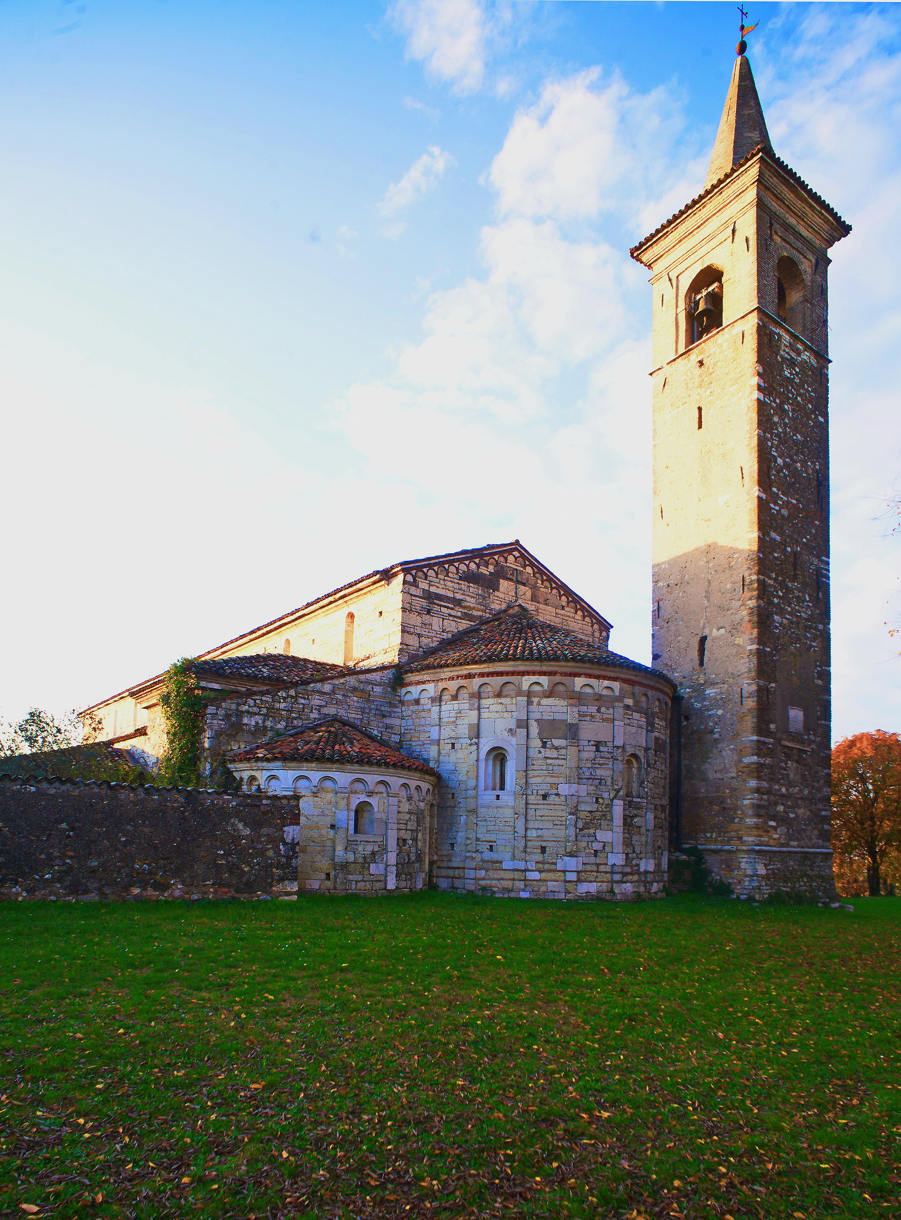 Apse and the bell tower of St. Pancras Church, Montichiari