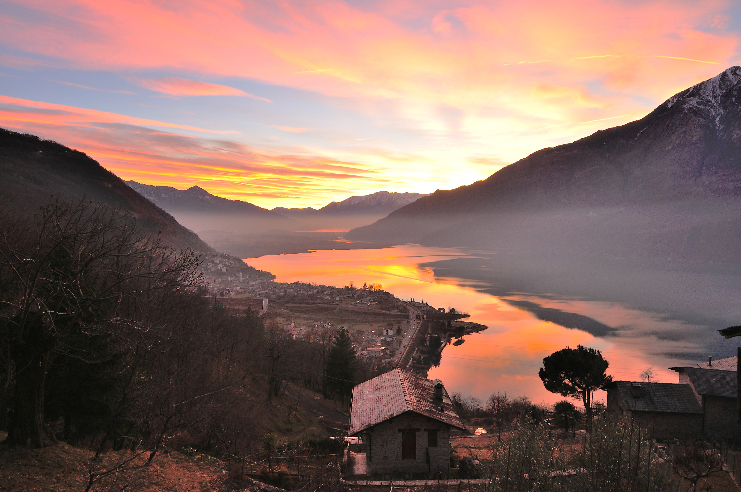 tramonto in Val Chiavenna