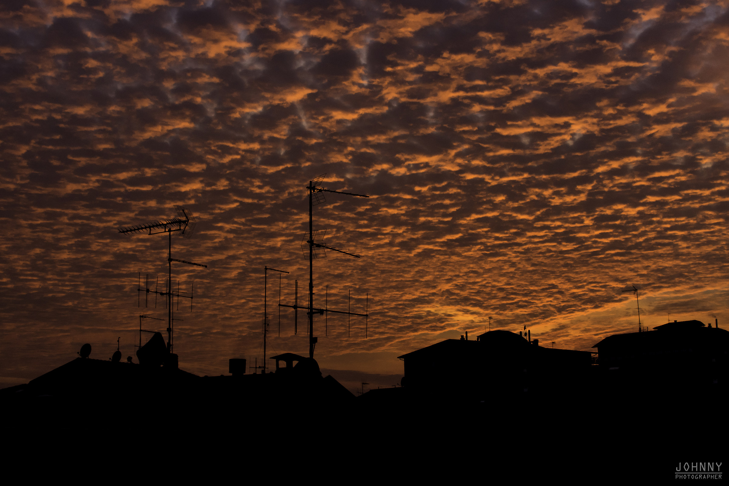 Tramonto sui tetti di Cesena