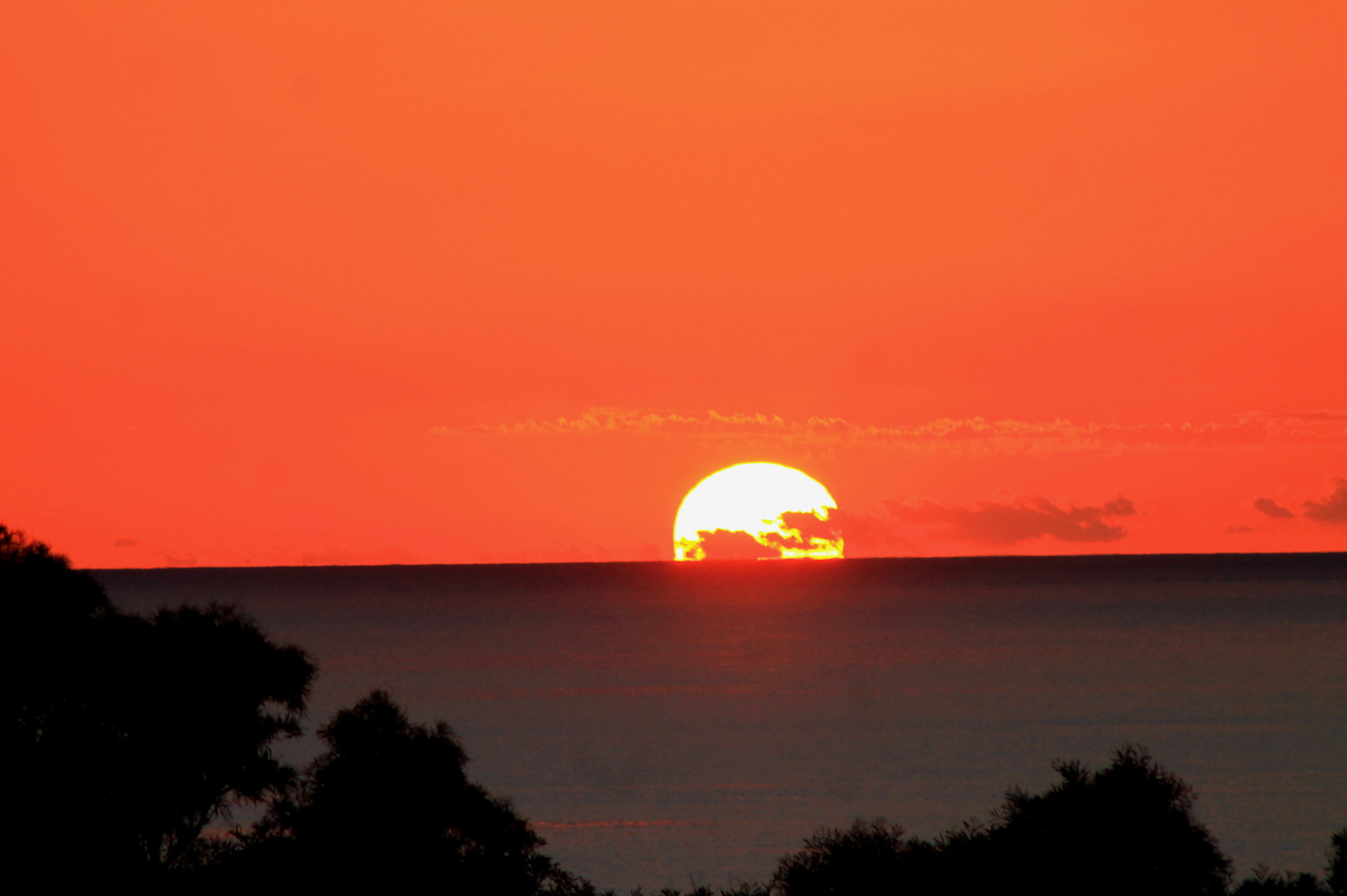 The plunge of the sun