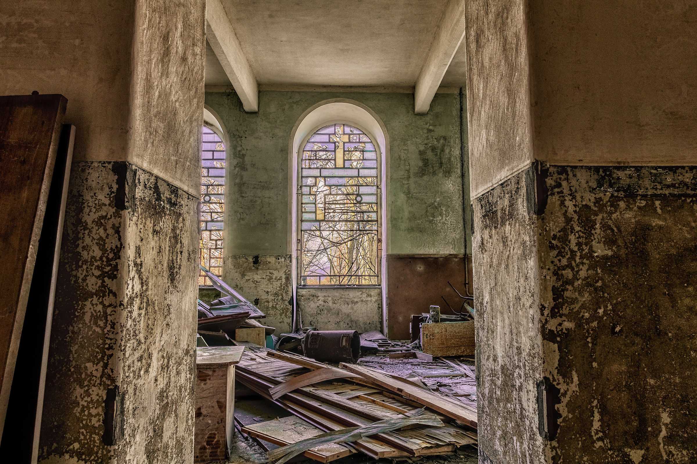 The window of crucifixes