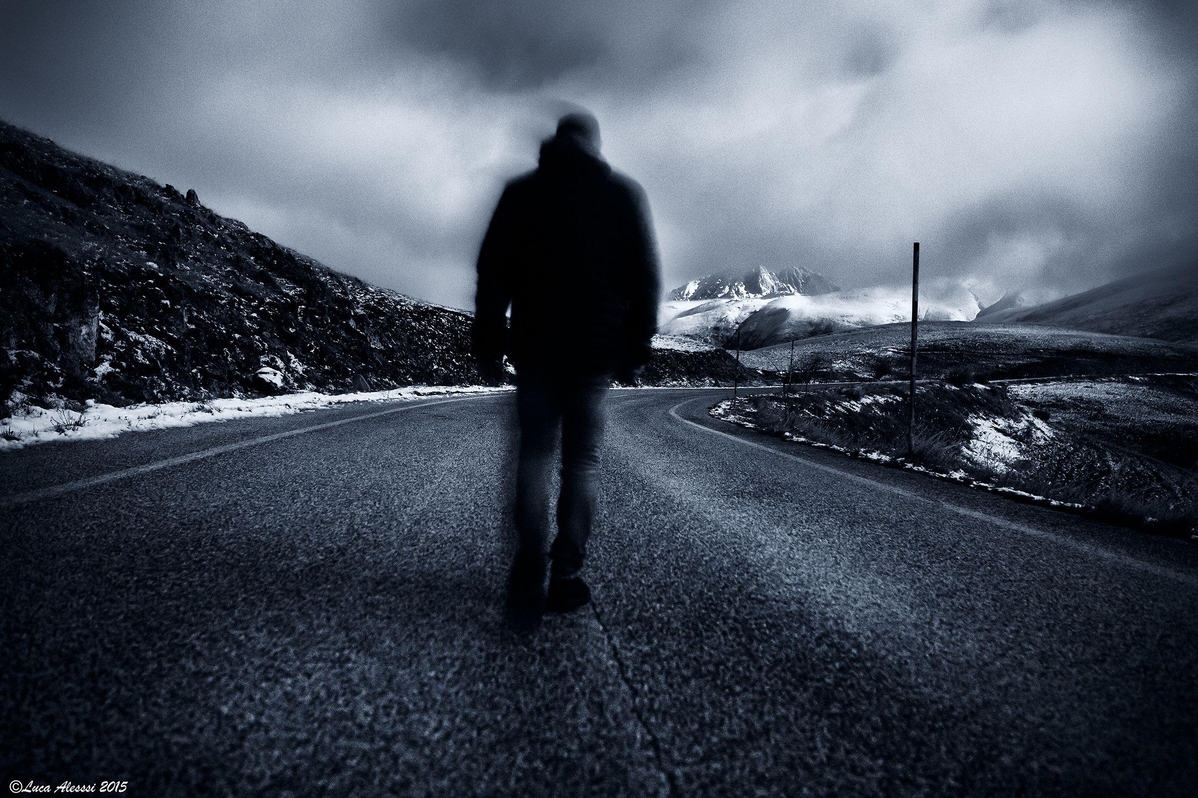 My lonely road under the moon light