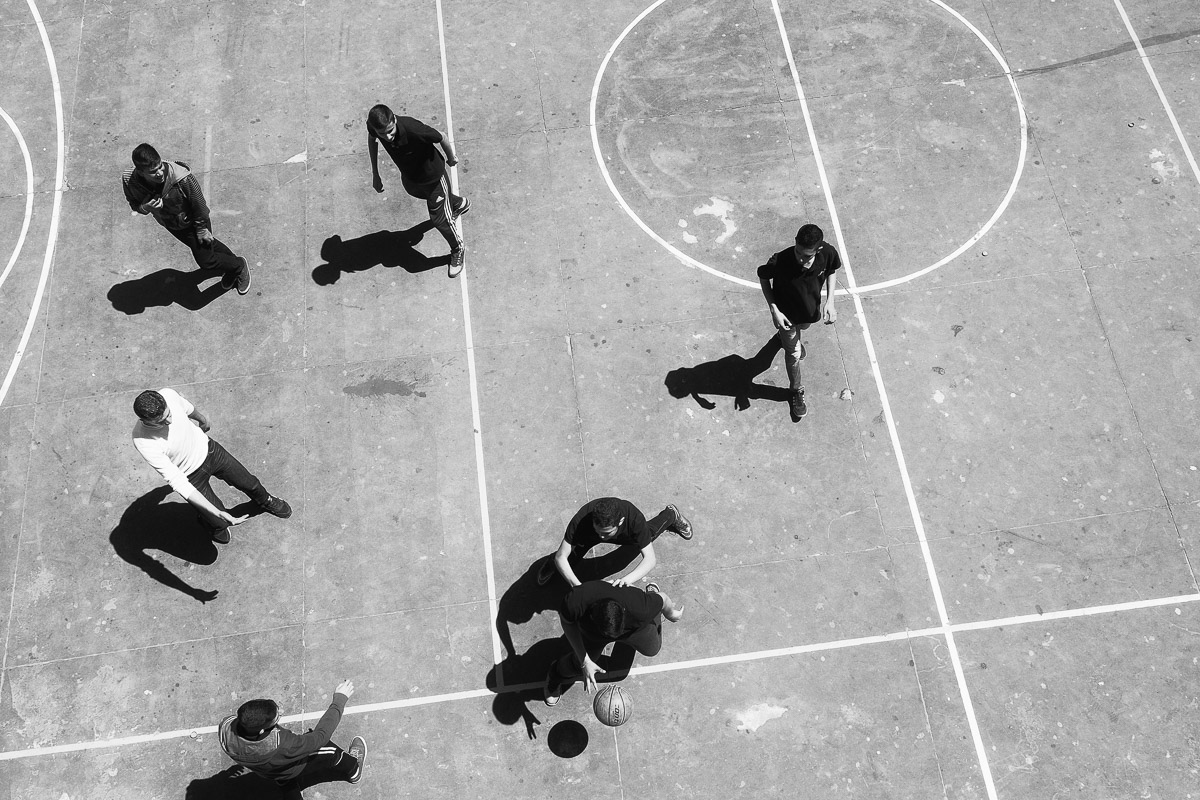 Basketball inside the Old City field