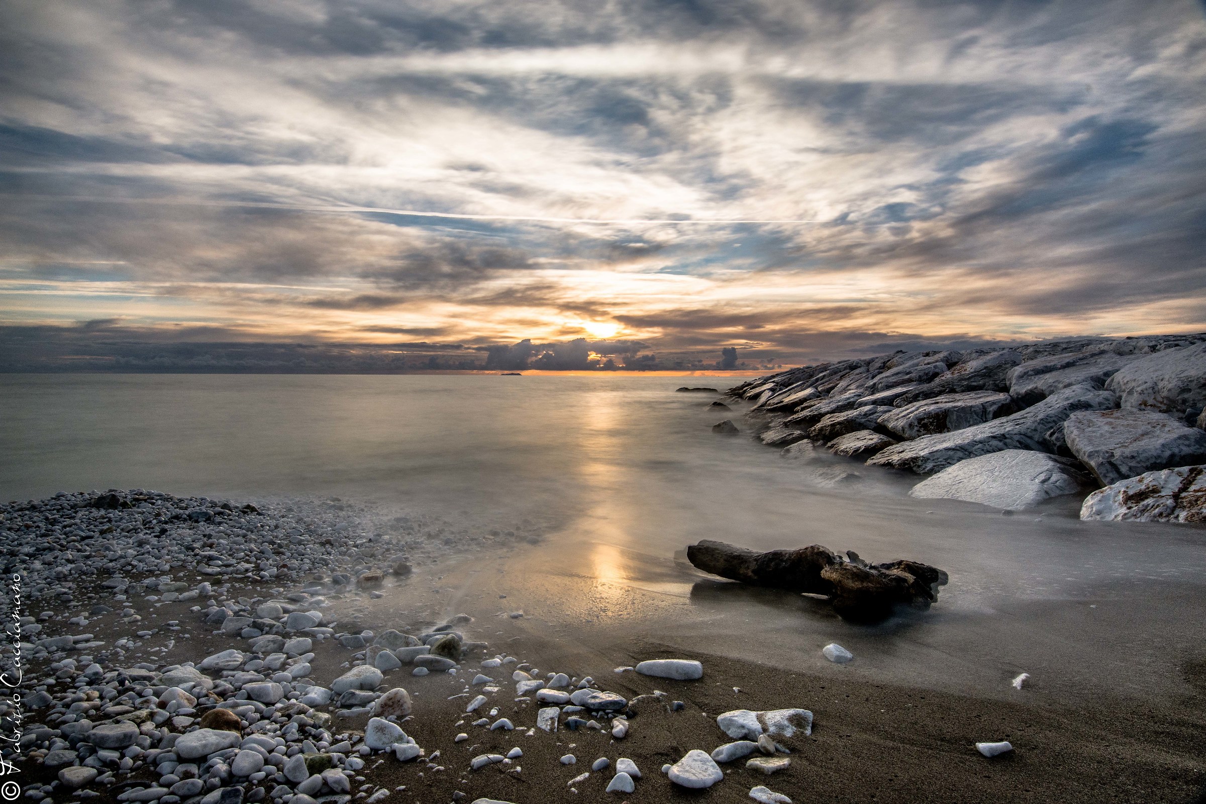 Tramonto sulla spiaggia