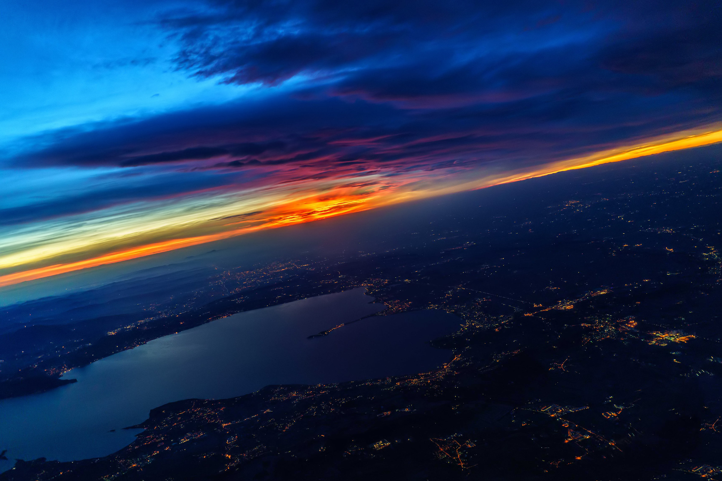 Flying over Lake Garda