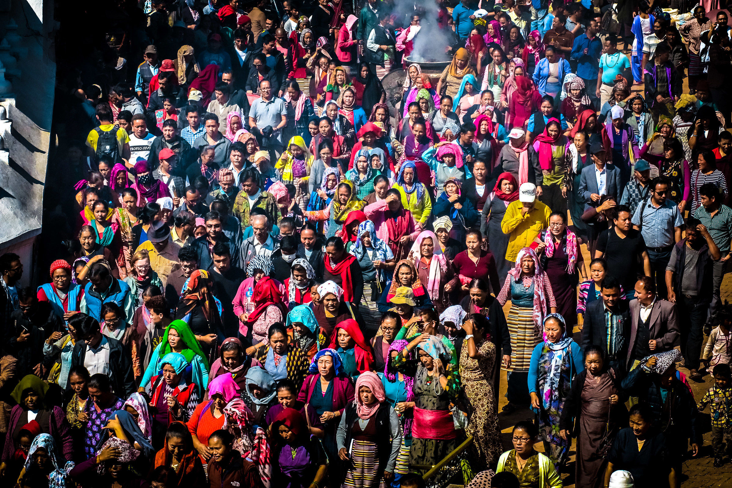 of fedeki swayambhunath crowd