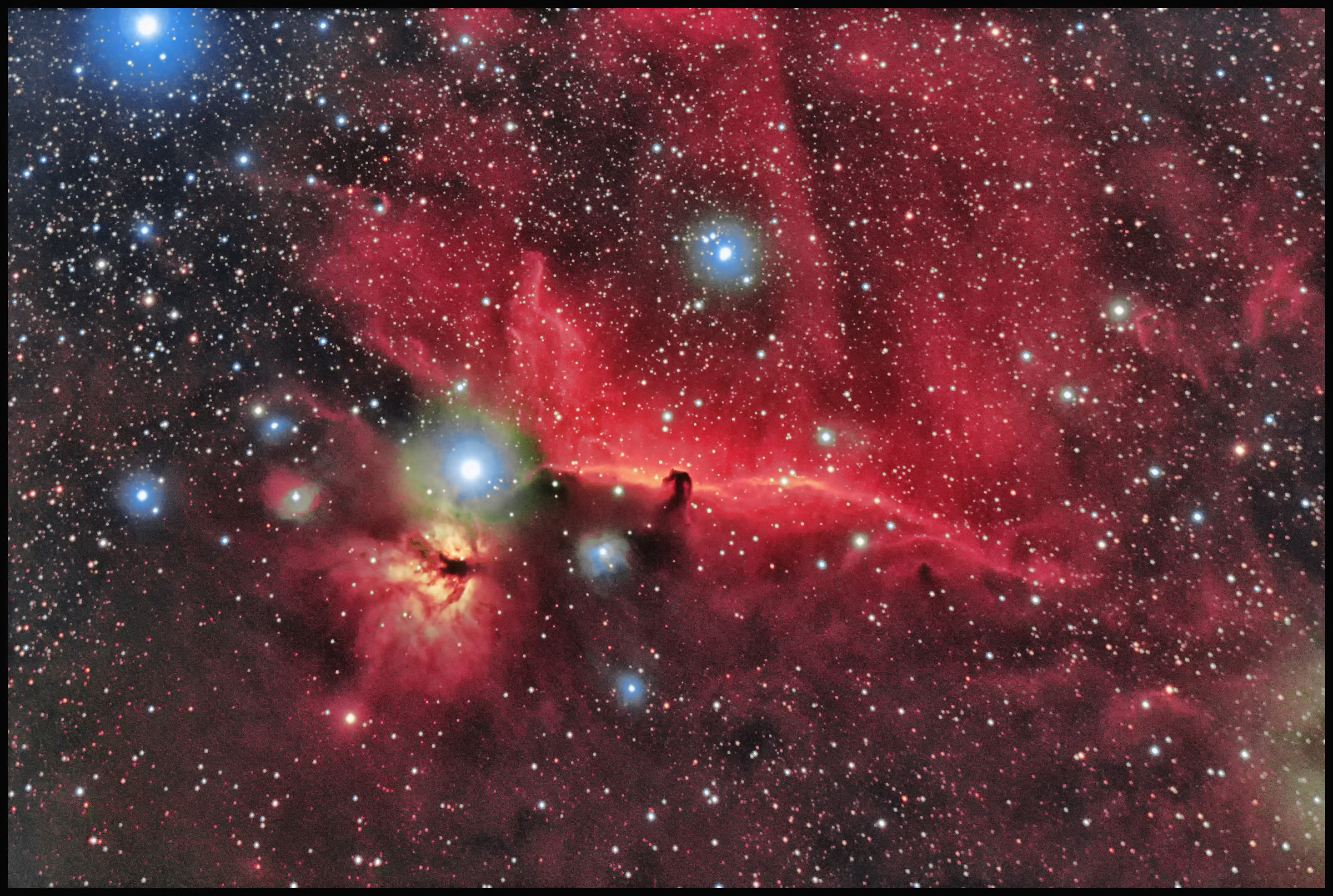 ngc2024 nebulosa fiamma e b33 nebulosa testa di cavallo