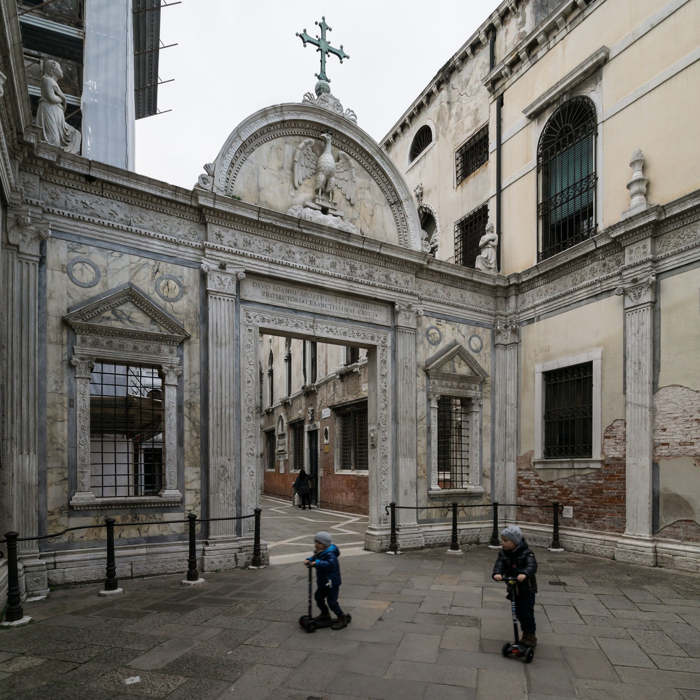 Entrance to the Scuola Grande di S Giovanni Evangelista